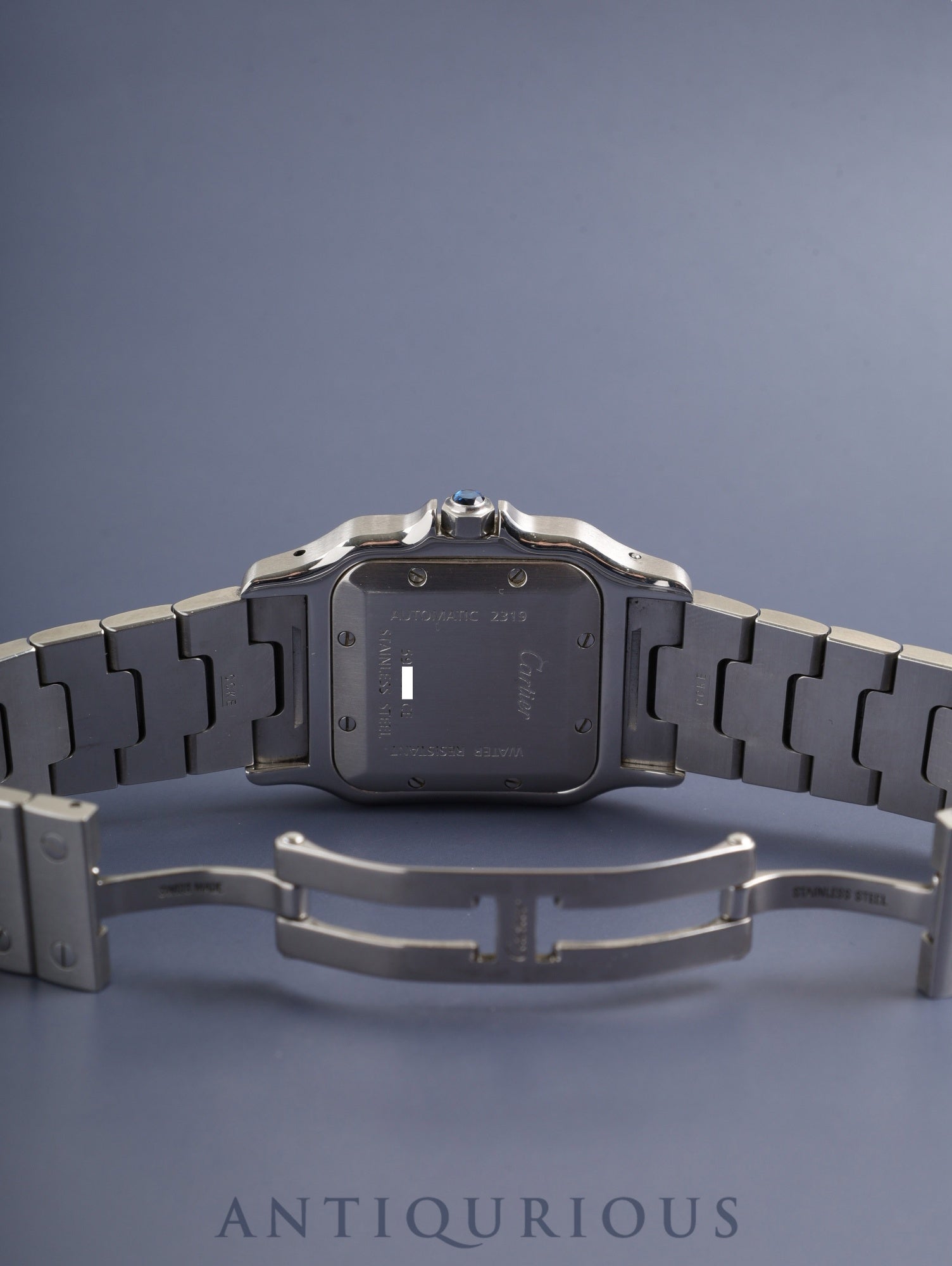 カルティエ サントス ガルベ LM W20055D6 / 2319 自動巻き Cal.120 SS SS シルバーギョーシェ文字盤 オーバーホール済み