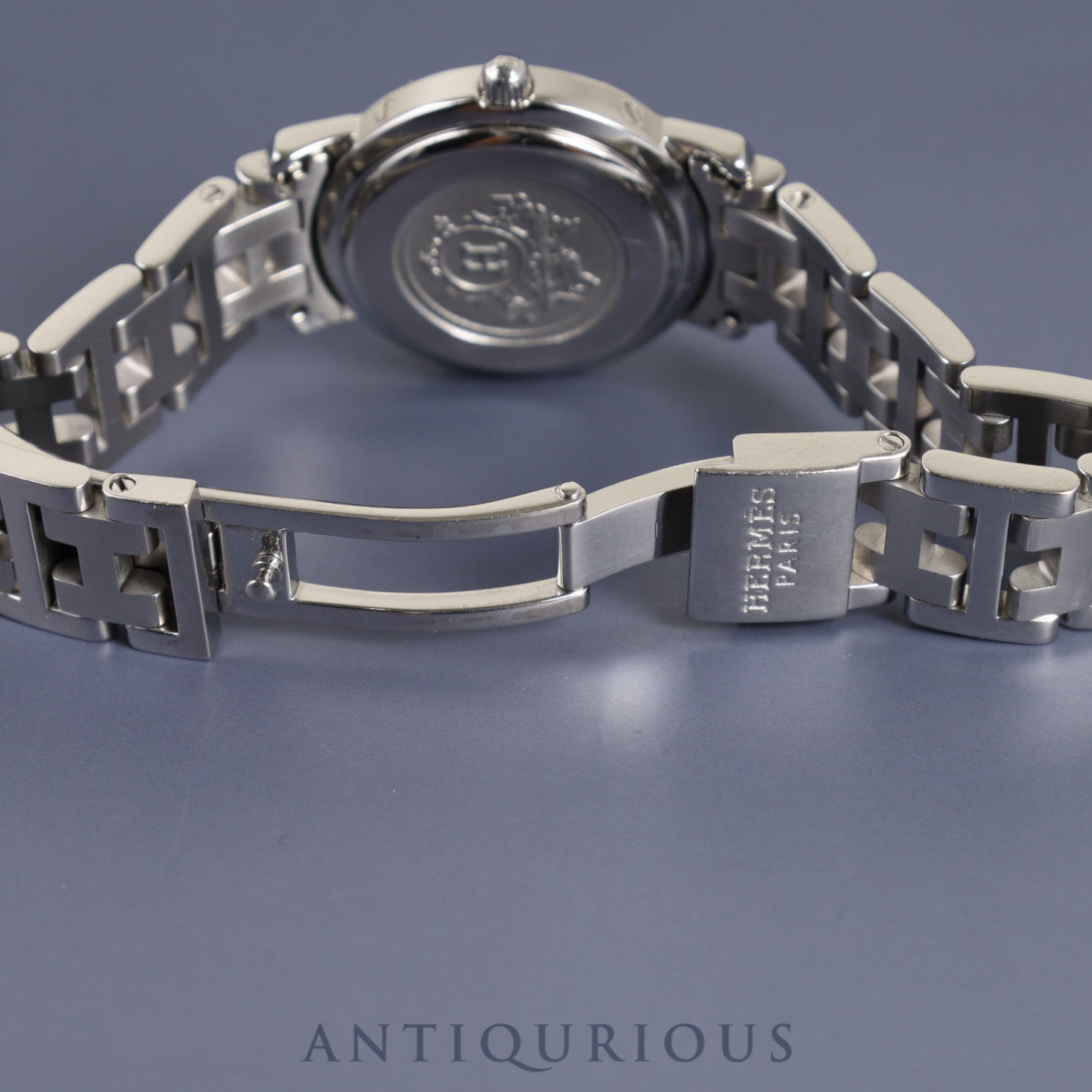 エルメス クリッパー CL4.210 クォーツ SS SS ピンク文字盤 23.8mm オーバーホール済み