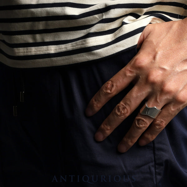 エルメス リング メモワール クロコダイル スターリングシルバー #55