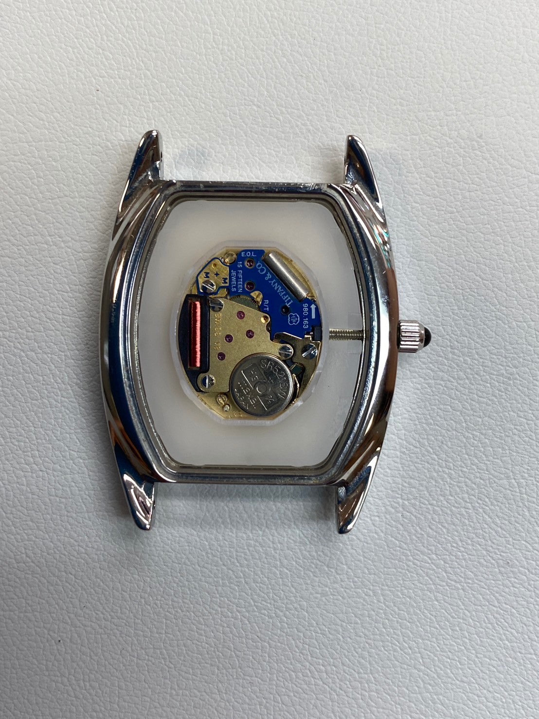 ティファニー クラシックトノー スモールセコンド 515.1016 クォーツ Cal.980.163 SS 革 純正尾錠(SS)ホワイト文字盤 オーバーホール済み