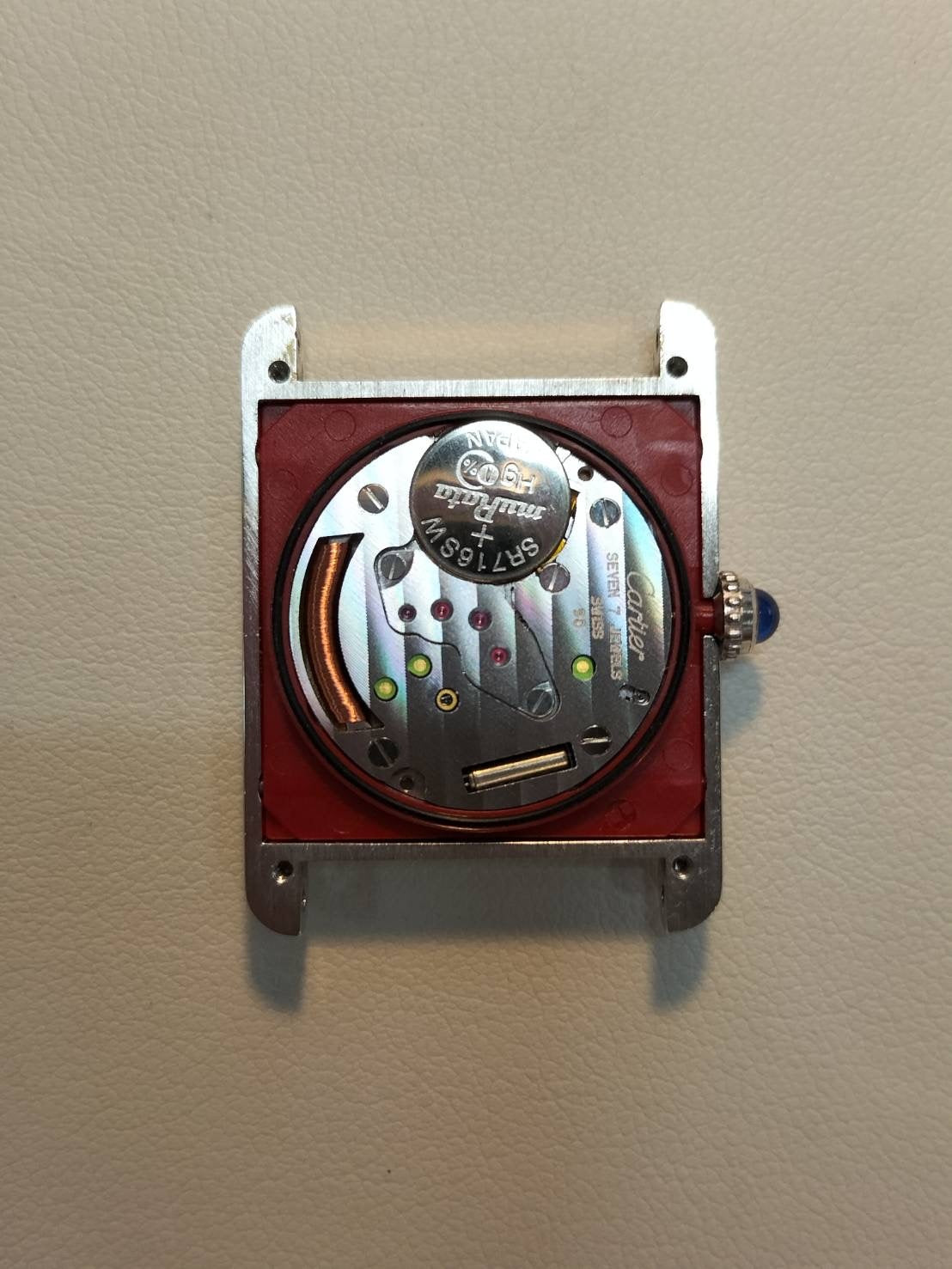 Cartier Must Tank LM 1616 Quartz Caliber 90 SV925 Leather Strap with Genuine Stainless Steel Buckle, White Roman Dial, Commemorative Engraving, Limited Edition of 100, Overhauled