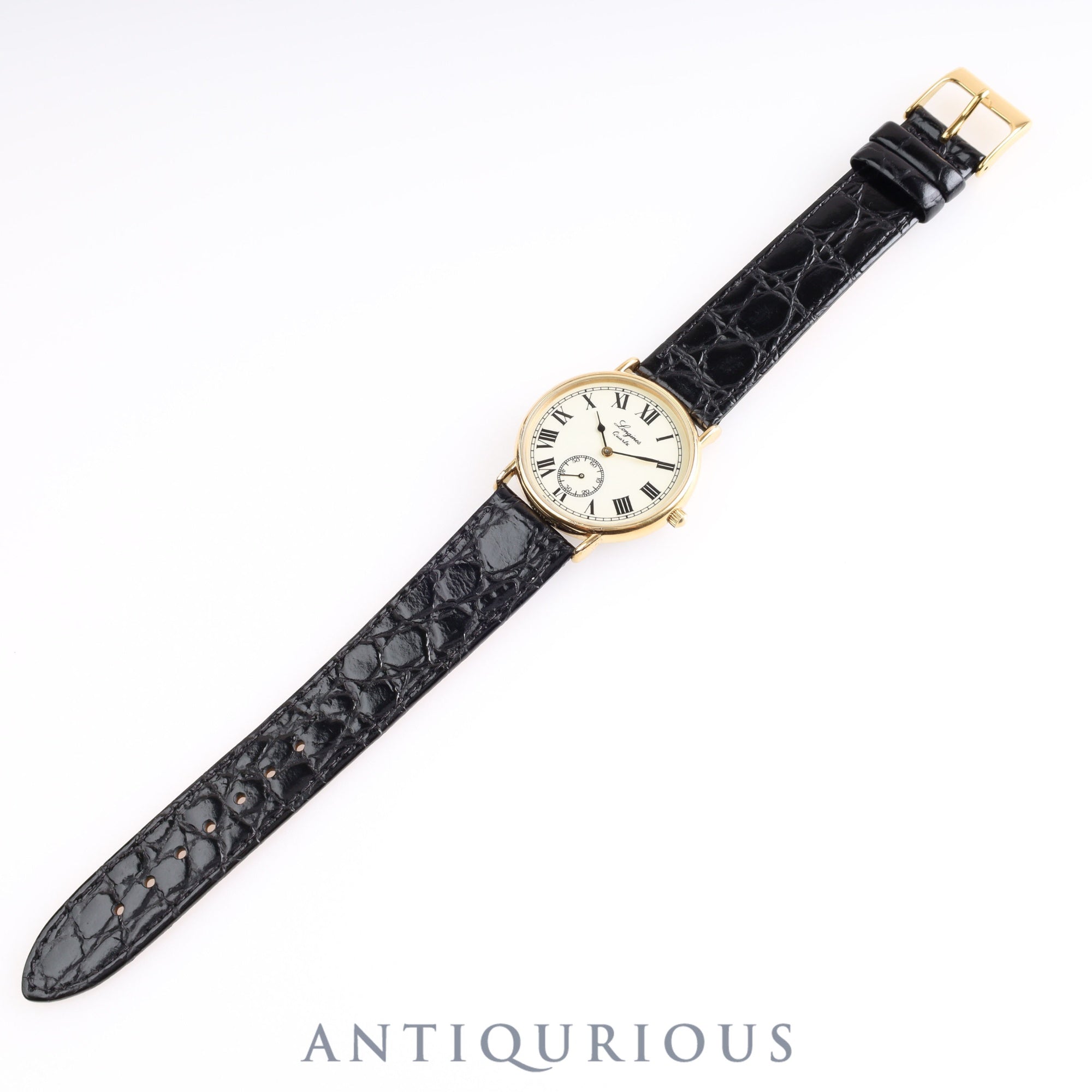 Longines Charleston 5228 Quartz Cal.L176.2 SS/GP Leather Ivory Dial