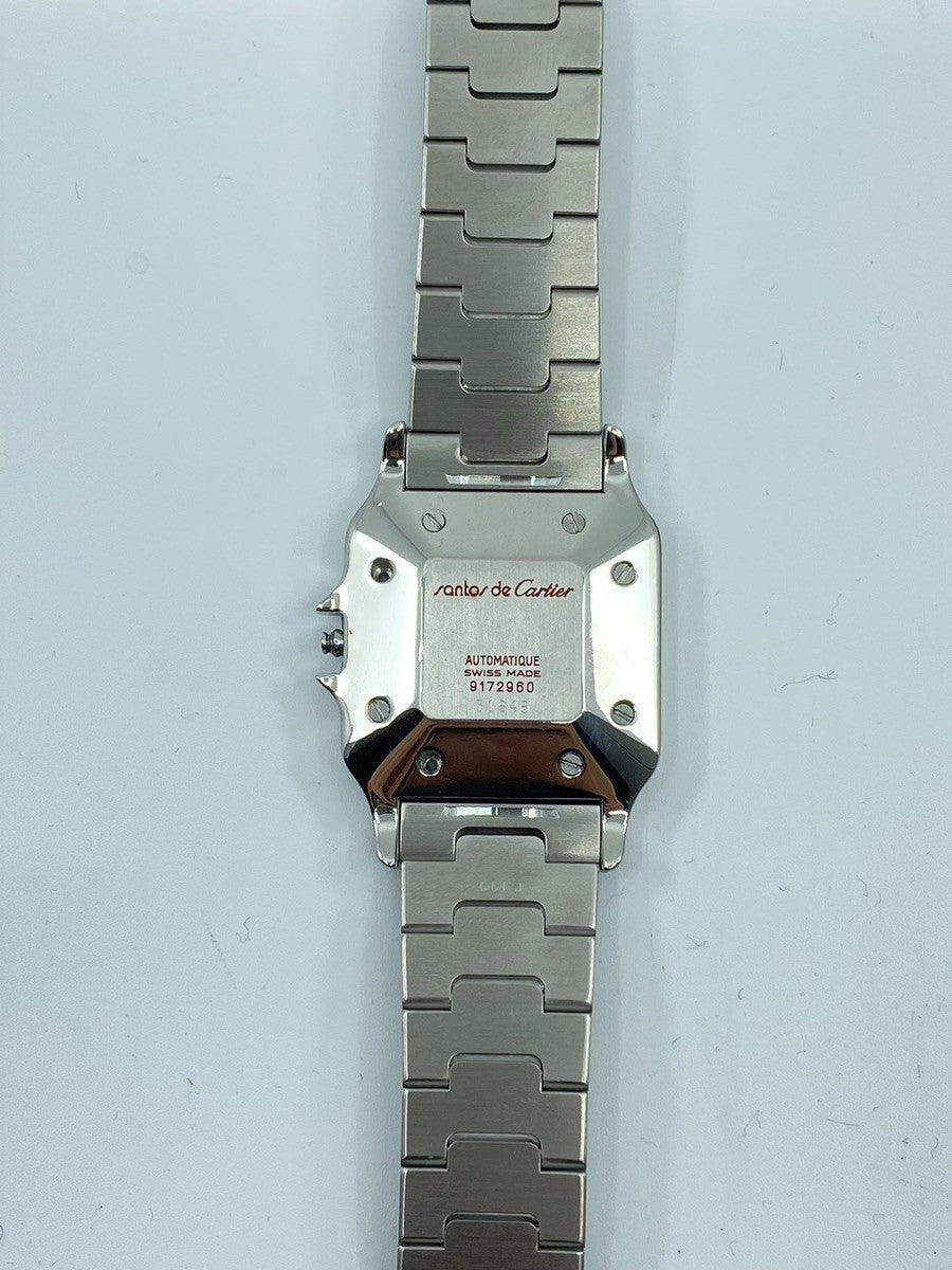 Cartier Santos Galbee LM 9172960 Automatic Caliber 2671 Stainless Steel Ivory Roman Dial Box Booklet Overhauled