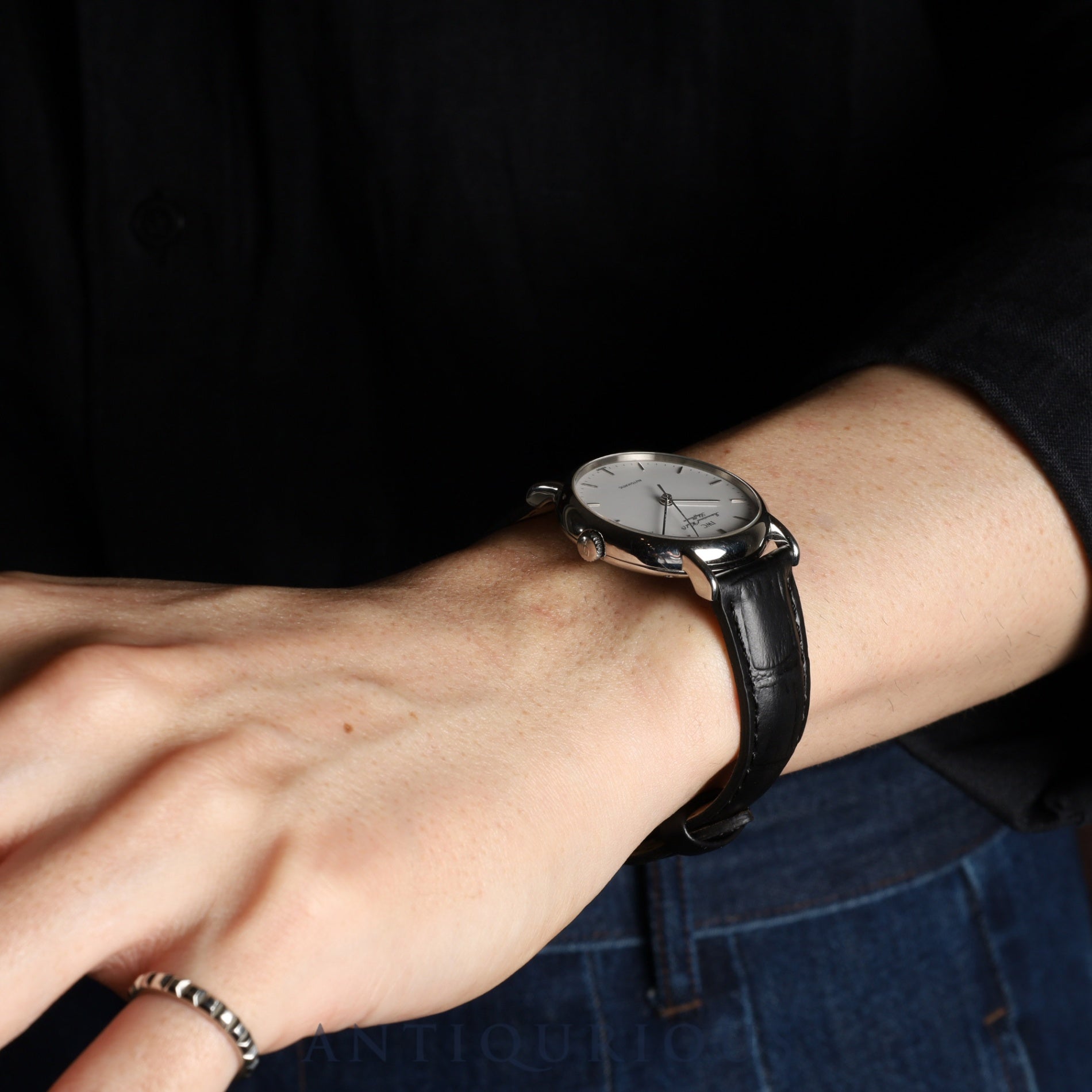 アイダブリュシー ポートフィノ IW351403 自動巻き Cal.C.37521 SS 革 社外尾錠(SS) ホワイト文字盤 オーバーホール済み