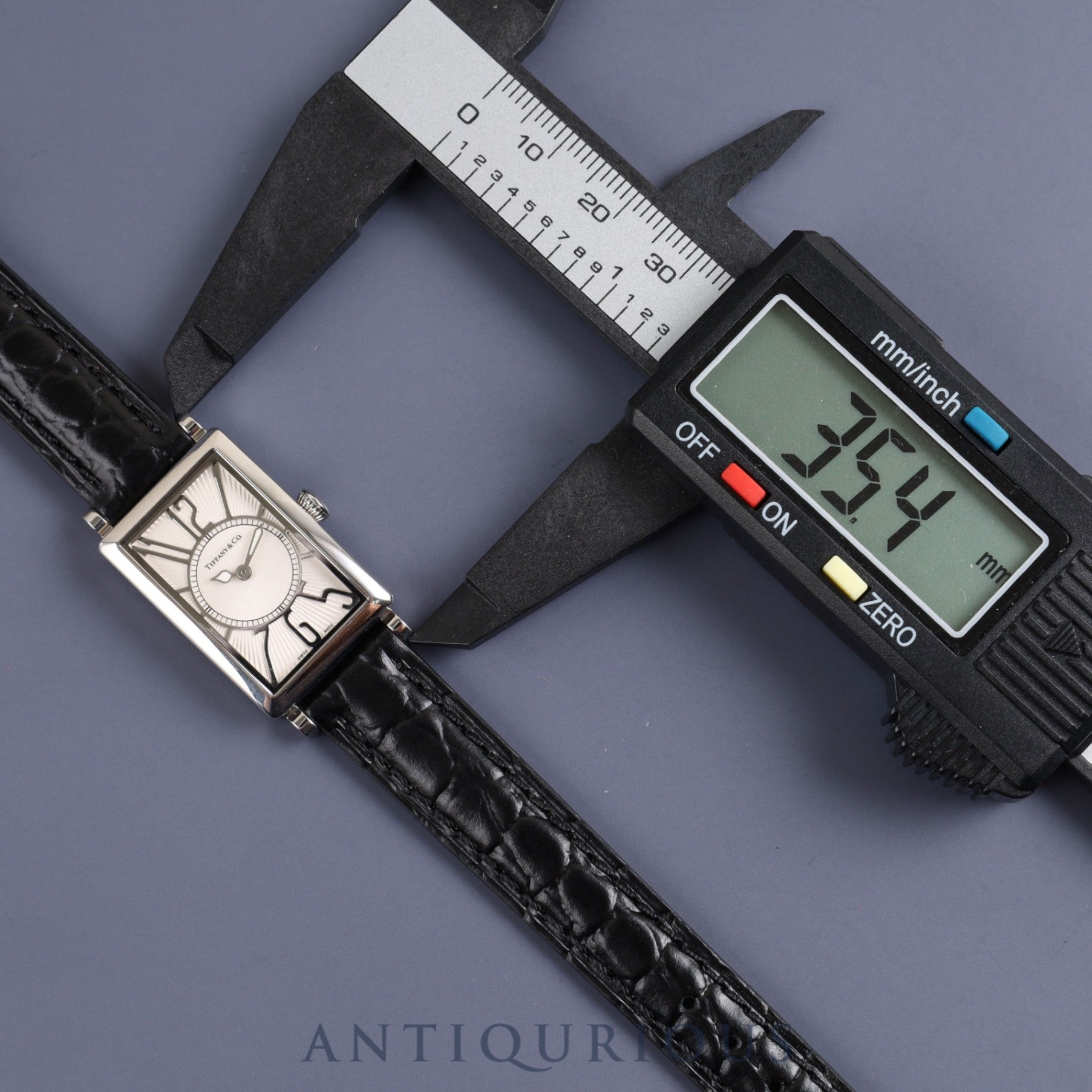 ティファニー ギャラリー Z3000.10.10A21A68A クォーツ Cal.976.001 SS 革 純正バックル(SS)シルバー文字盤 箱 保証書(2013年)オーバーホール済み