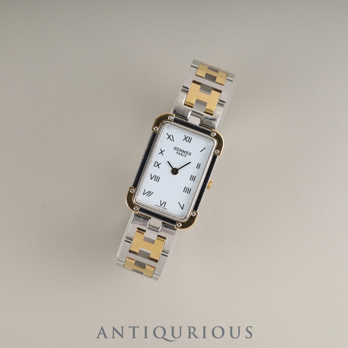 Hermès Cloajour CR1.220 Quartz Cal.976.001 SS/GP SS/GP White Dial Overhauled