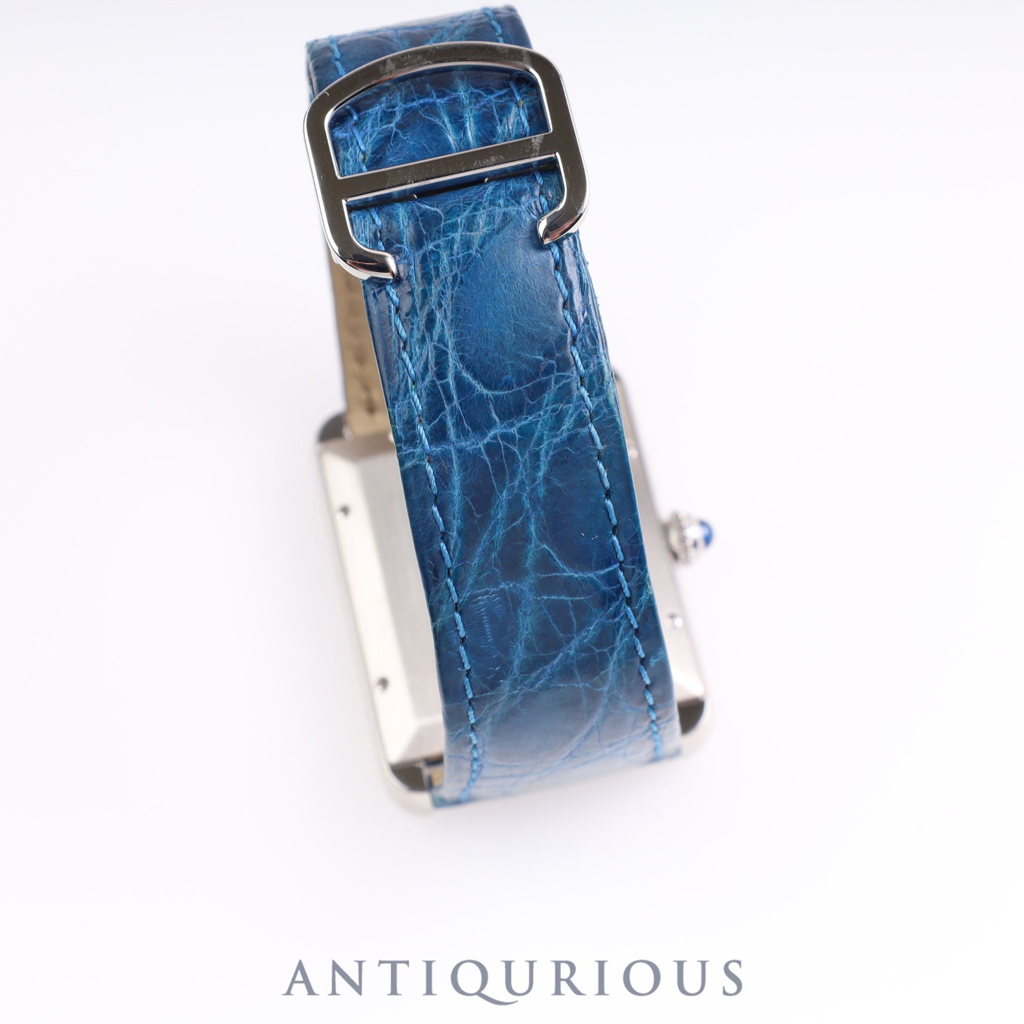 カルティエ タンクソロ XL AT Cal.049 W5200027 SS 革 シルバー文字盤 保証書(2015年) コンプリートサービス済み