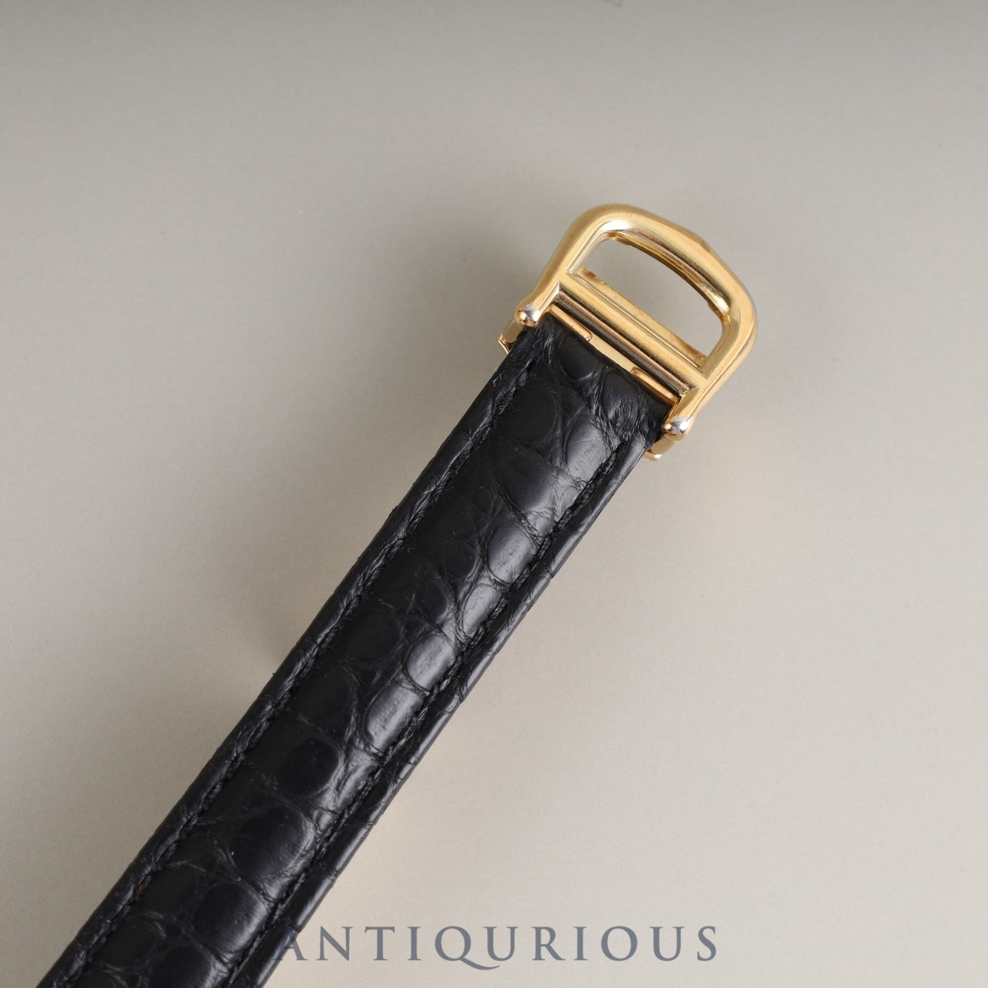 Cartier Must Trinity W1010644 / 2735 Quartz Cal.157 SV925 Leather Genuine D-buckle (GP) Silver Roman dial Overhauled