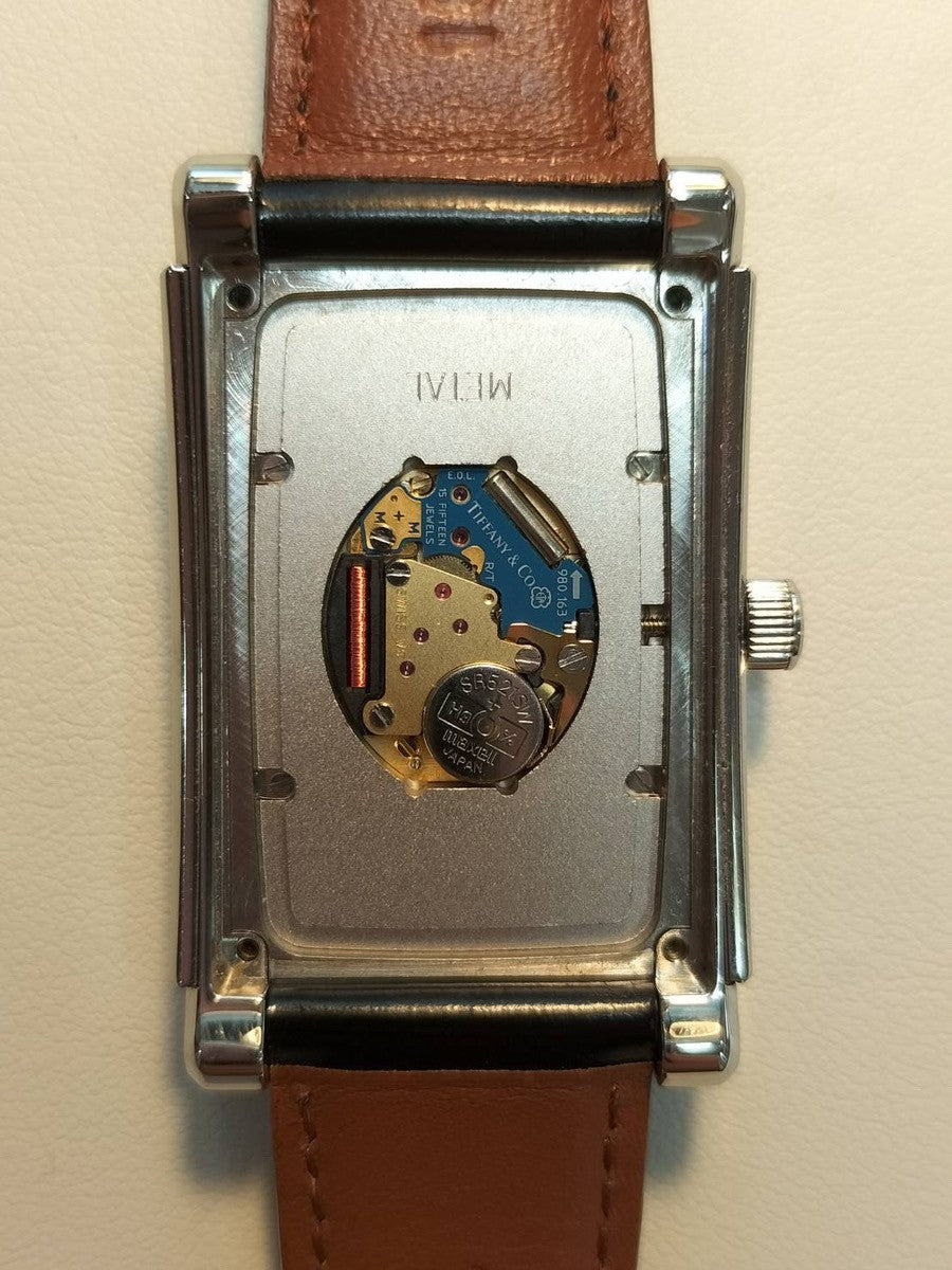 ティファニー グランドスモールセコンド Z0030.13.10A21A40A クォーツ Cal.980.163 SS 革 純正尾錠(SS) ホワイト文字盤 オーバーホール済み