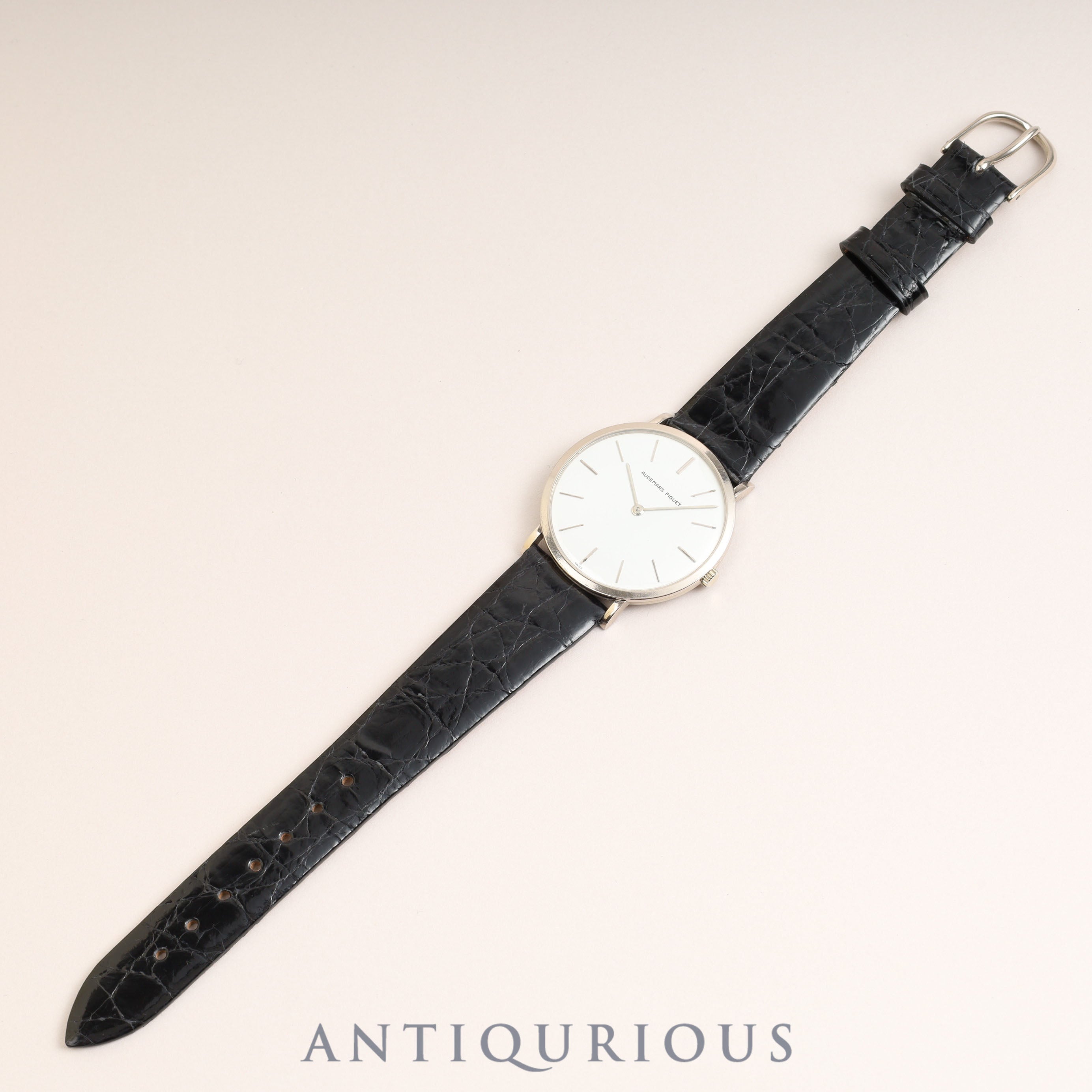 Audemars Piguet Extra Flat Hand-wound Cal.2090 750 Leather Genuine Buckle (750) White Dial 33.3mm 1976-1979