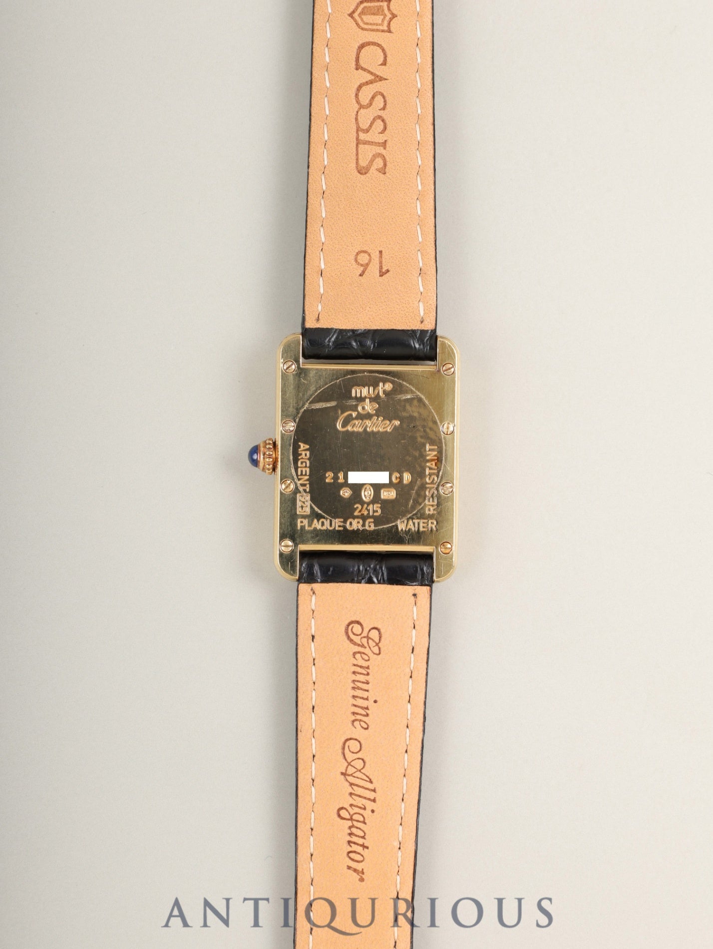 カルティエ マストタンク MM W1013654 / 2415 クォーツ Cal.057 SV925 革 純正Dバックル(GP) ホワイト飛びローマン文字盤(SWISS MADE表記) オーバーホール済み
