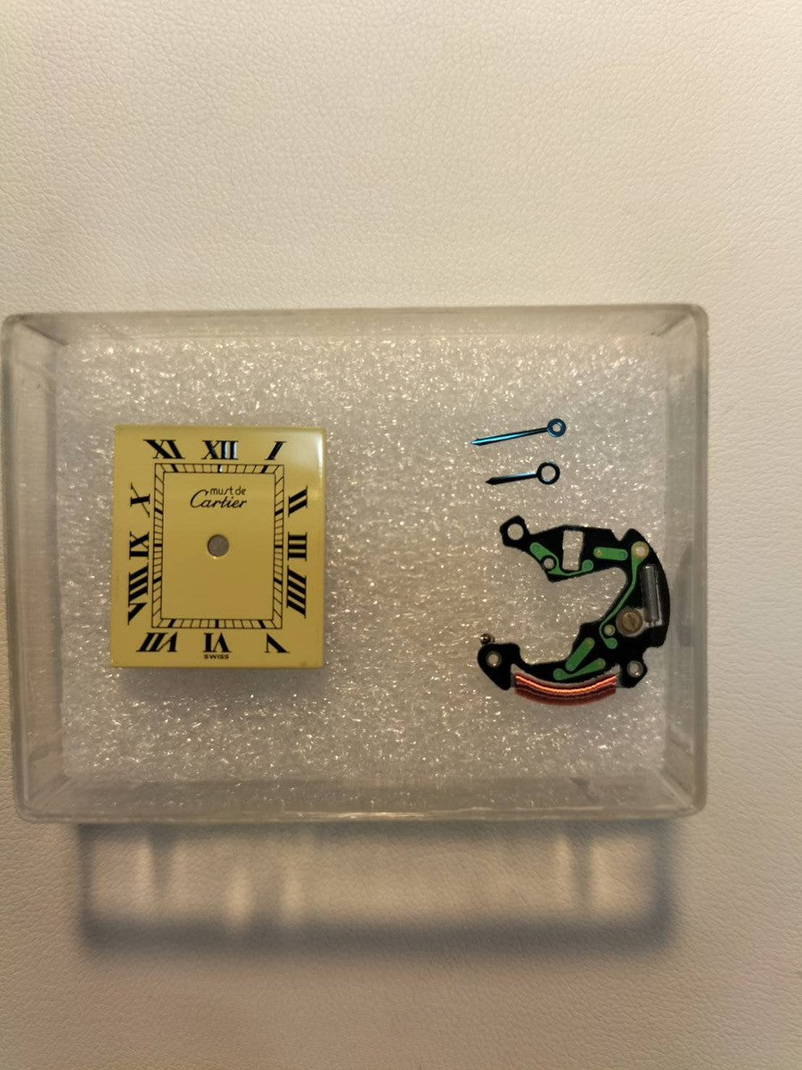 カルティエ マストタンク LM 590005 クォーツ Cal.90 SV925 革 純正尾錠(GP) アイボリーローマン文字盤 箱 冊子 保証書(1995年)オーバーホール済み