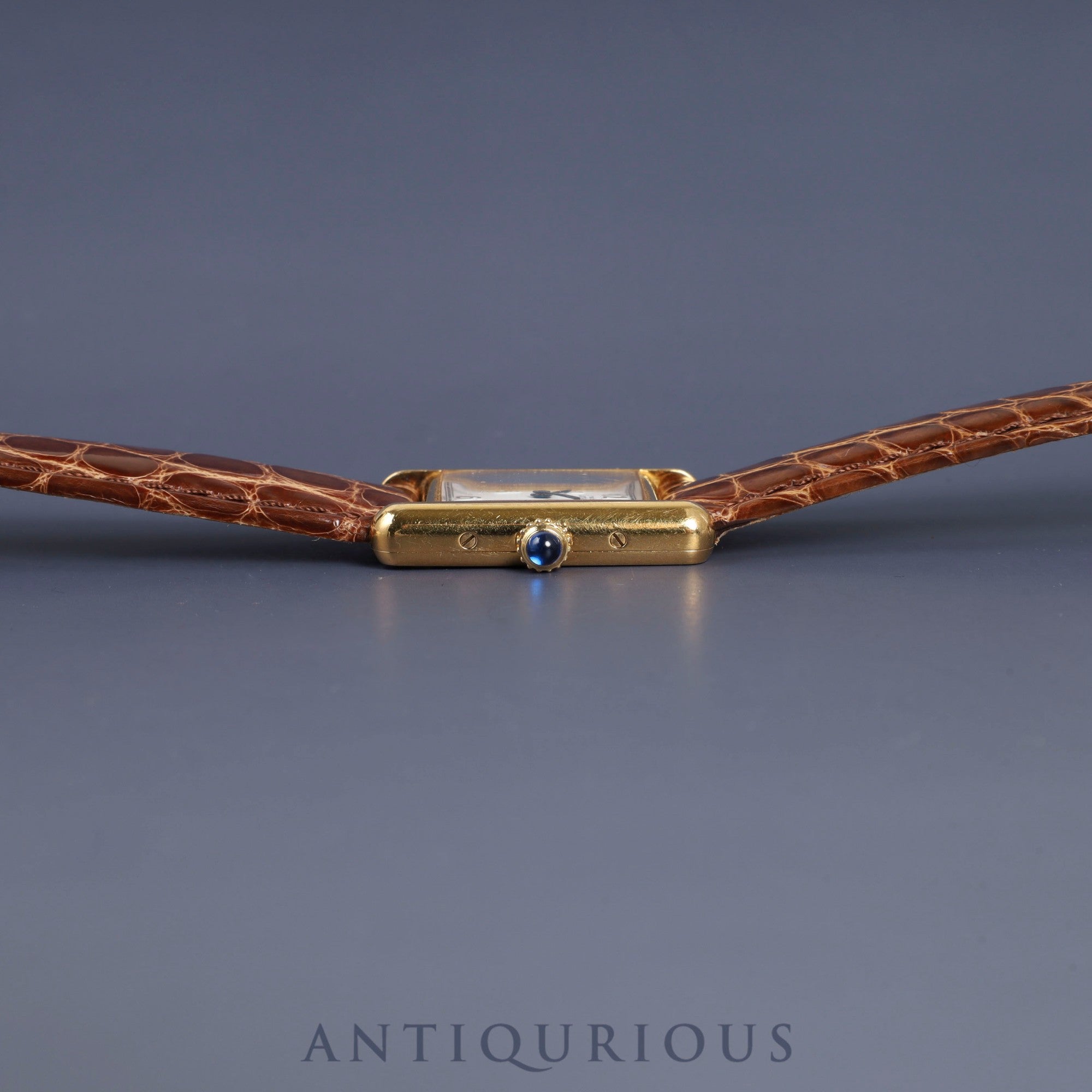 カルティエ マストタンク SM 5057001 Cal.90 SV925 革 純正Dバックル(GP)飛びアラビアCC文字盤 保証書(1995年)オーバーホール済み