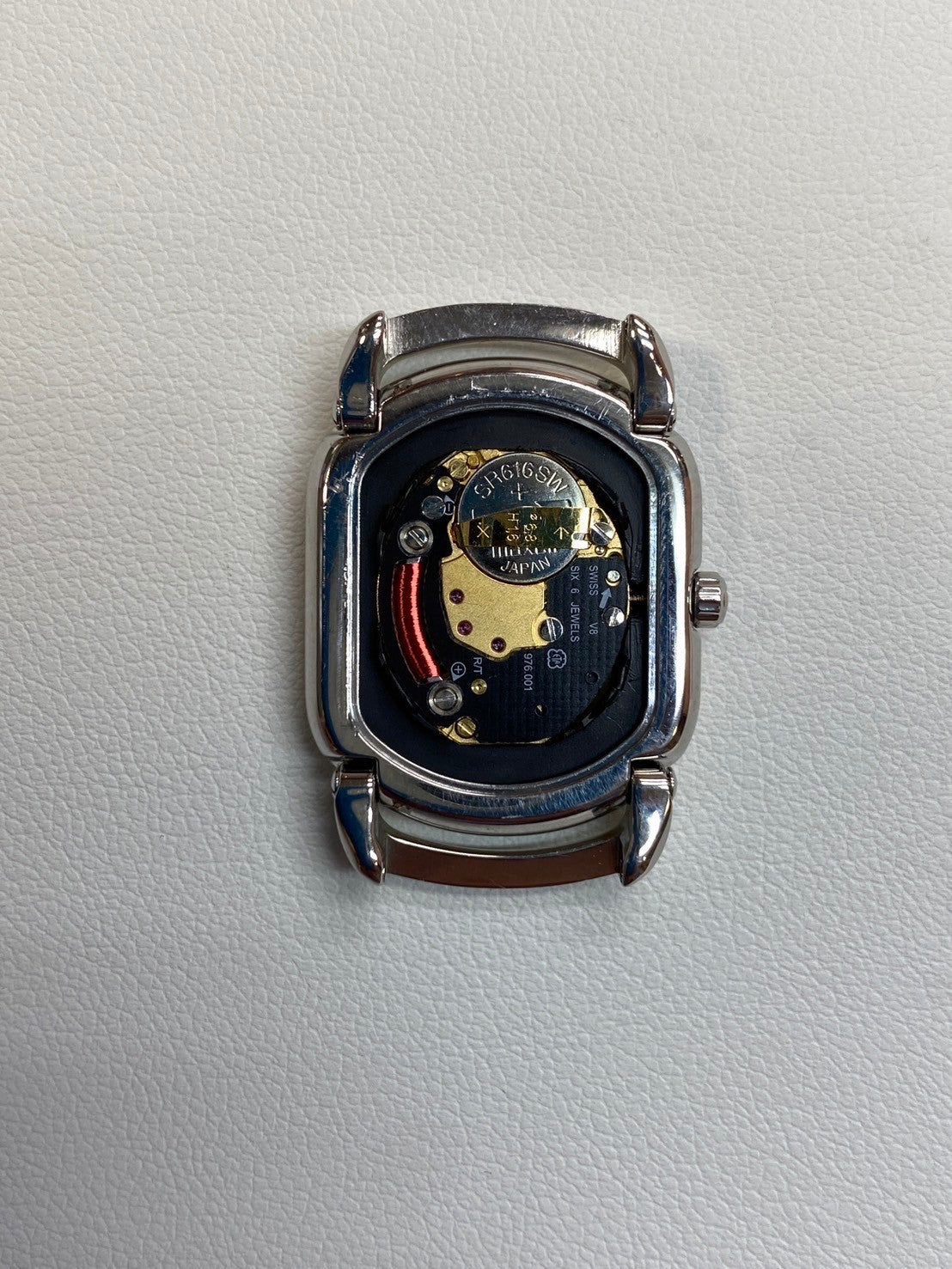 Hermes Rally RA1.220 Quartz Cal.976.001 SS/GP White Dial Overhauled