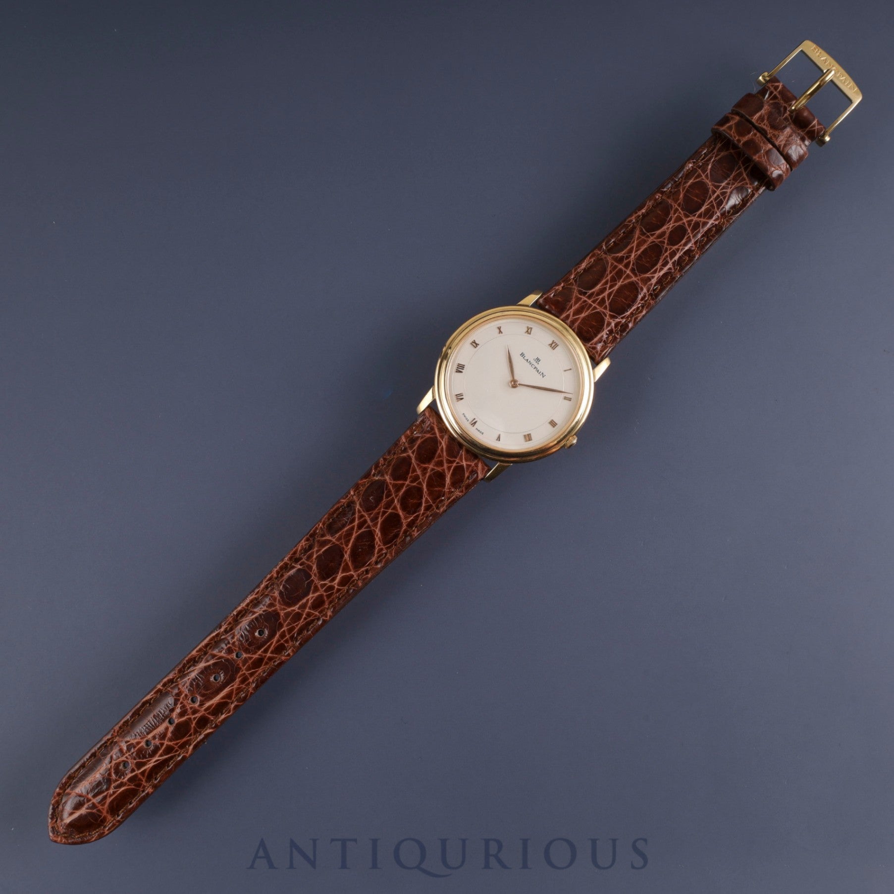 ブランパン ヴィルレ ウルトラスリム 0021-3318-55 手巻き Cal.21 750YG 純正革ベルト 純正尾錠(750YG)ホワイト文字盤