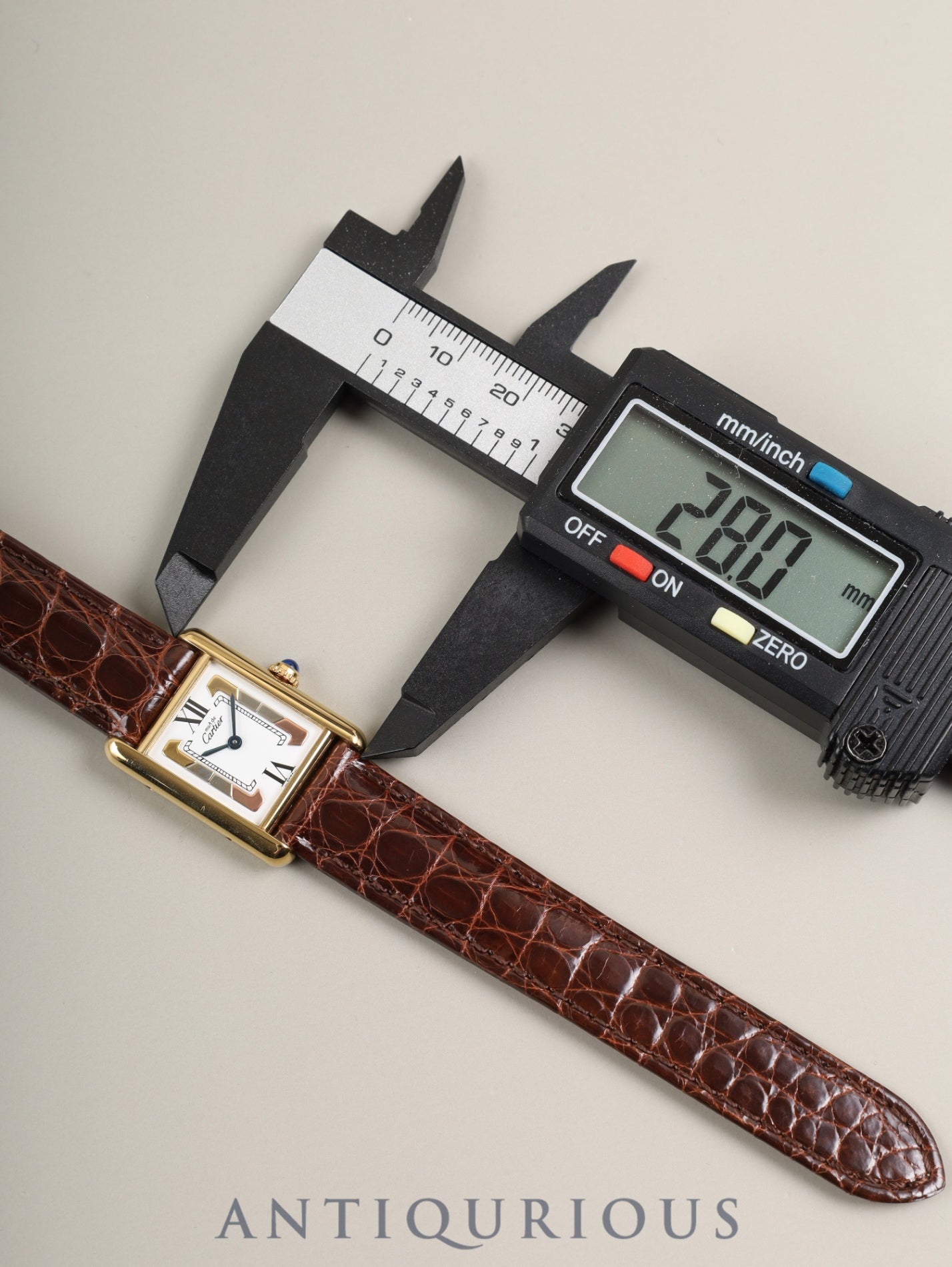 Cartier Must Tank SM 5057001 Quartz Cal.057 SV925 Leather Genuine Deployant Buckle (GP) Trinity Dial (SWISS marking) Box Genuine Leather Strap Included Overhauled