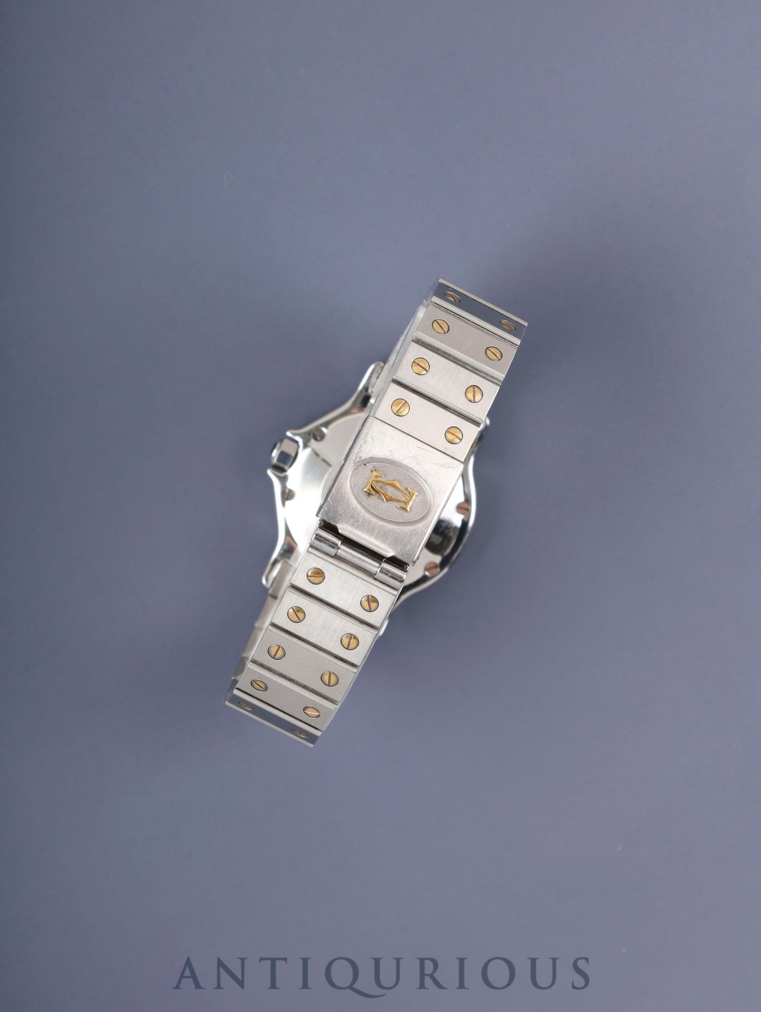 Cartier Santos Octagon LM 2966 Automatic Caliber ETA2671 Stainless Steel/Yellow Gold White Roman Dial Box and Booklet Overhauled