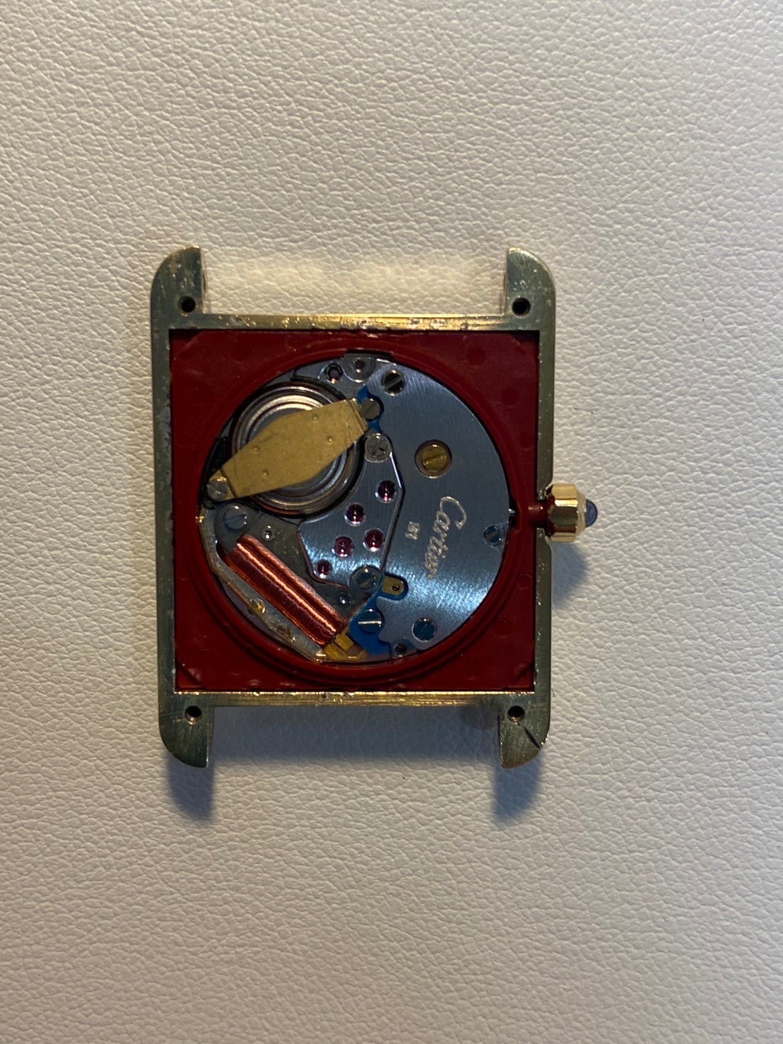 カルティエ マストタンク LM 681006 クォーツ Cal.81 SV925 純正革ベルト 純正尾錠(GP) ボルドー文字盤 箱 冊子 オーバーホール済み