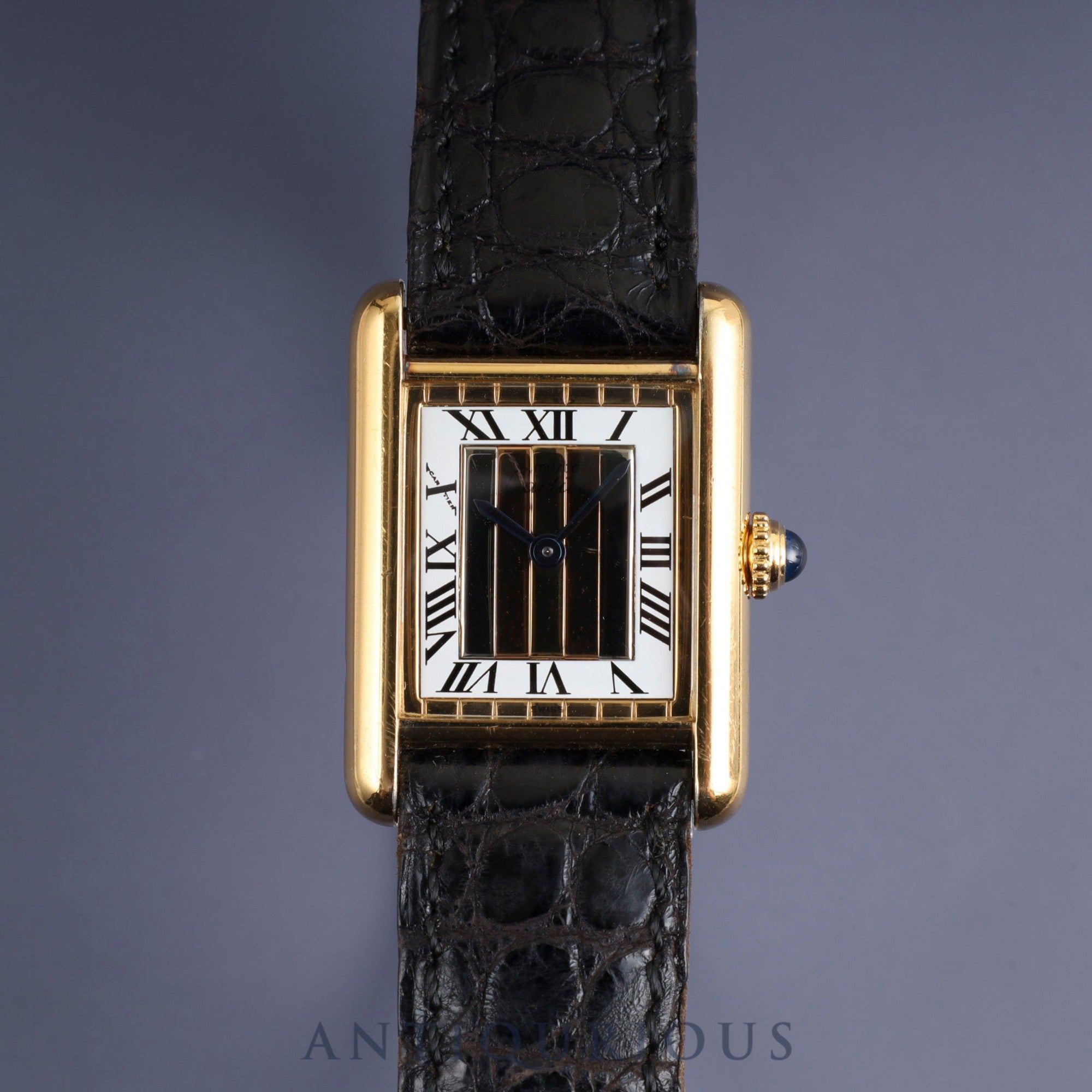 Cartier Must Tank SM 5057001 Quartz Cal.057 SV925 Genuine leather strap Genuine buckle (GP) Front Trinity dial Warranty card (no date) Overhauled