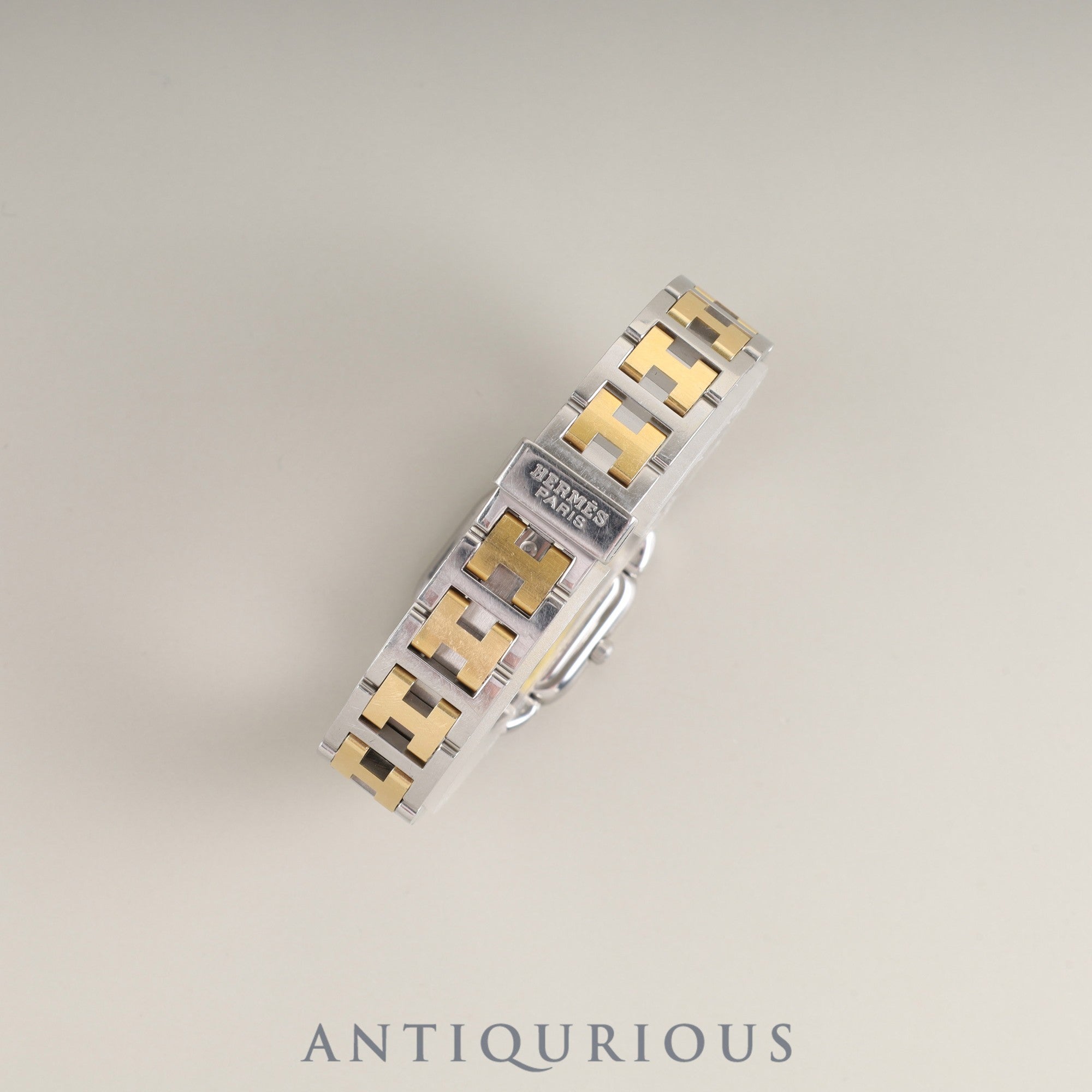 エルメス ラリー RA1.220 クォーツ Cal.976.001 SS/GP SS/GP ホワイト文字盤 オーバーホール済み