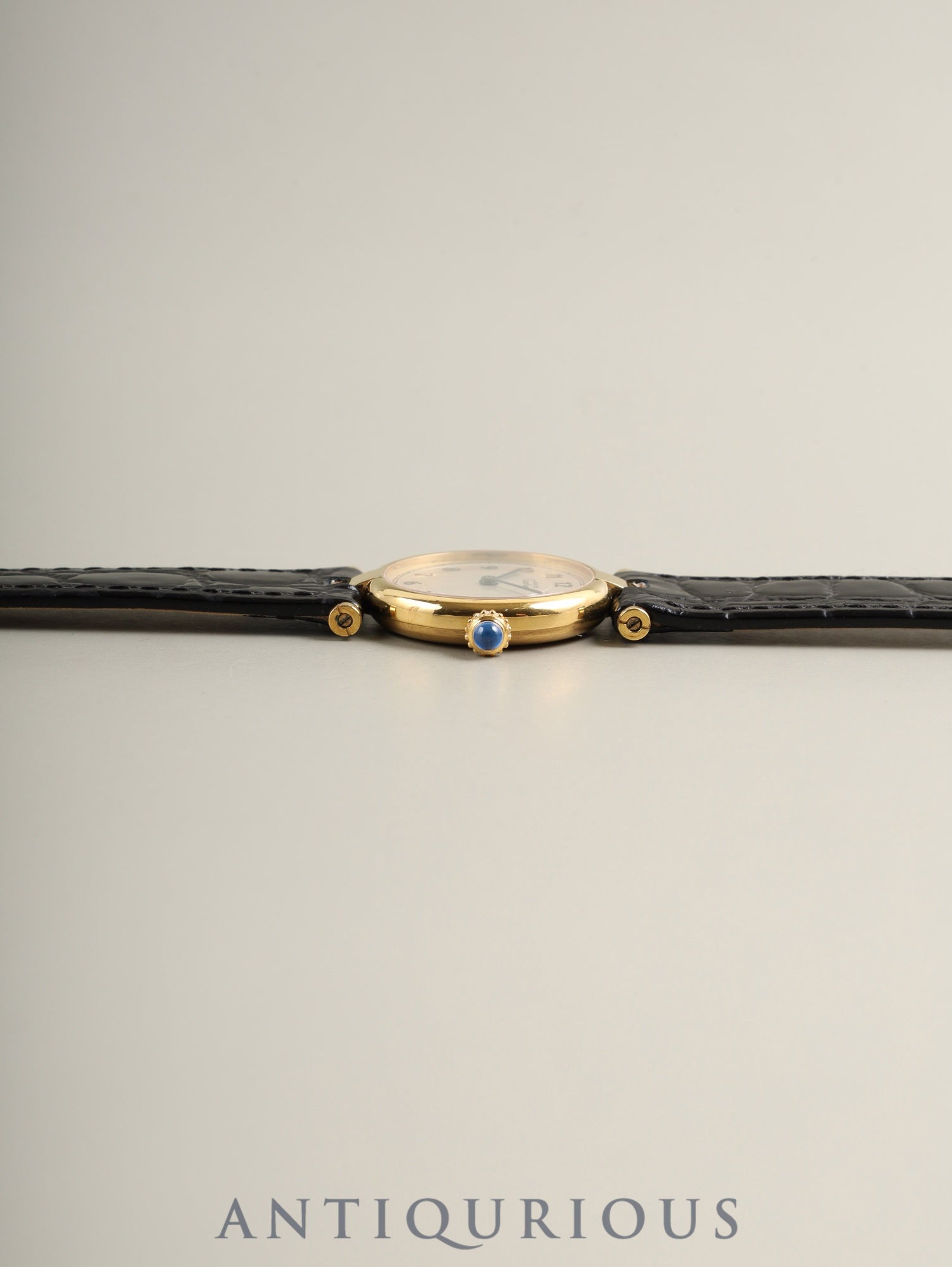 カルティエ マスト ヴァンドーム VLC SM W1002154 / 590004 クォーツ Cal.90 SV925 革 純正ピンバックル(GP)アラビア文字盤(SWISS表記) オーバーホール済み