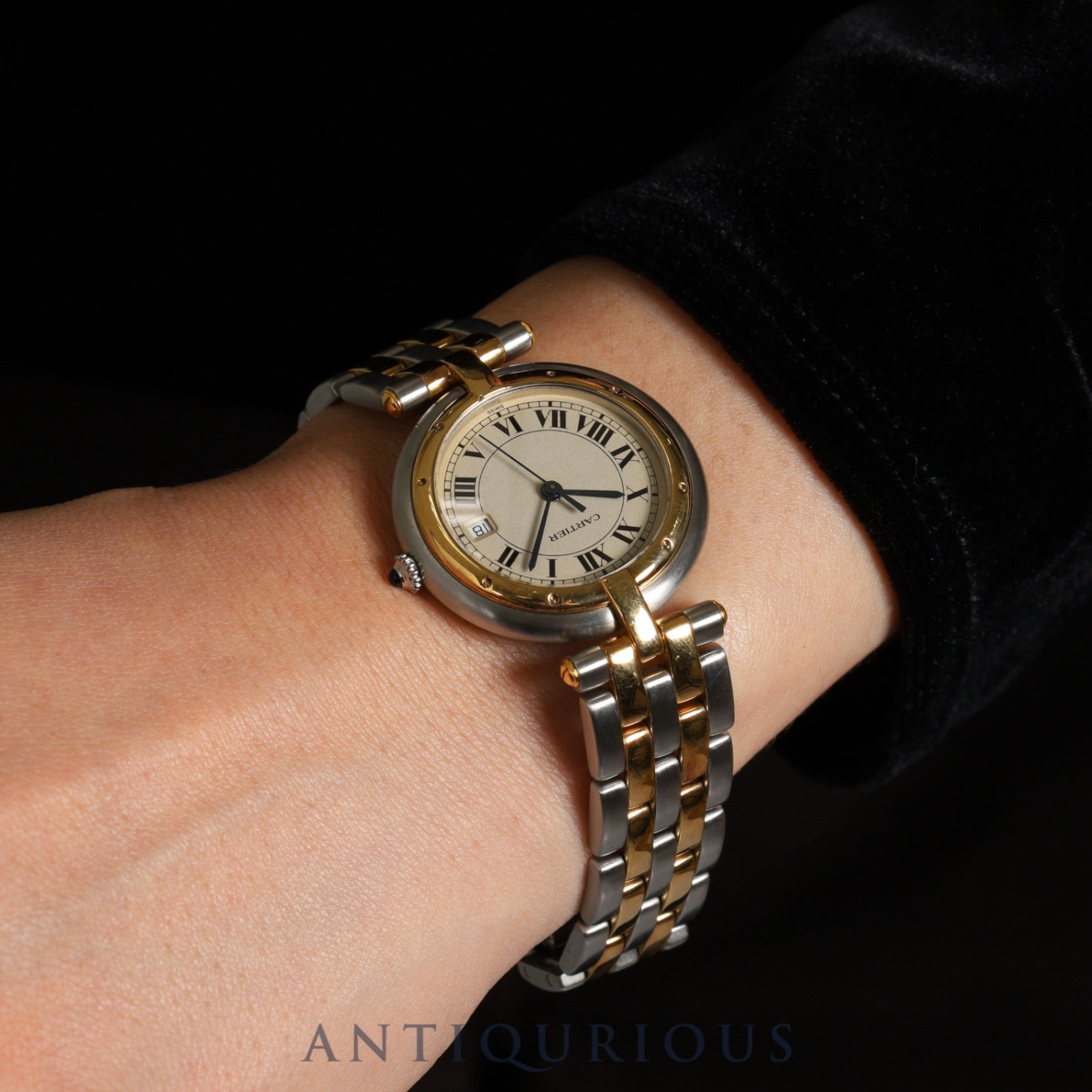 Cartier Panthere Vendome MM 8396 Quartz Cal.83 SS / YG Ivory Roman Dial Box Overhauled