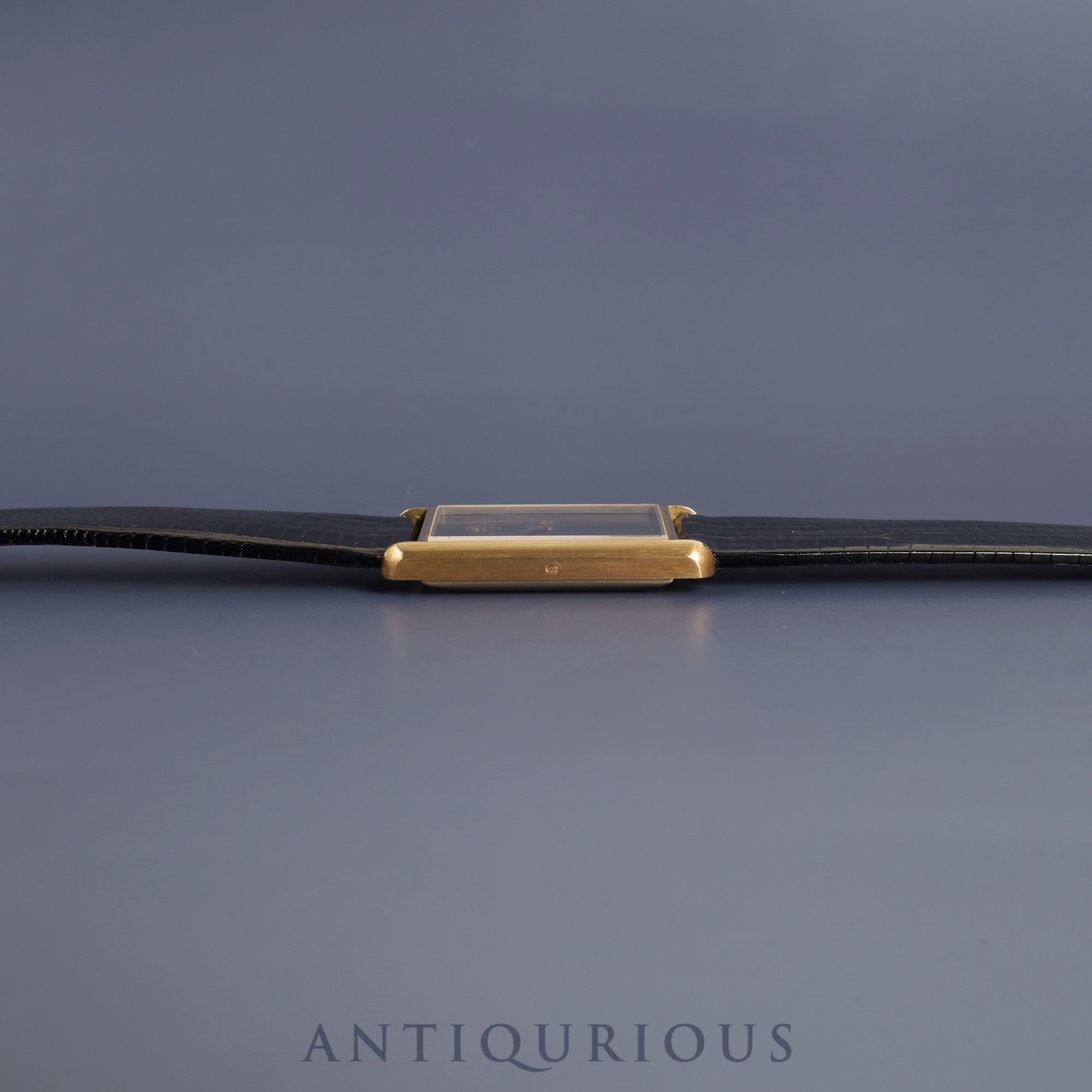 Baume & Mercier Rectangular 37059 (B) Manual winding Cal.8M775 750 Leather Genuine buckle (GP) Black (onyx) dial Overhauled