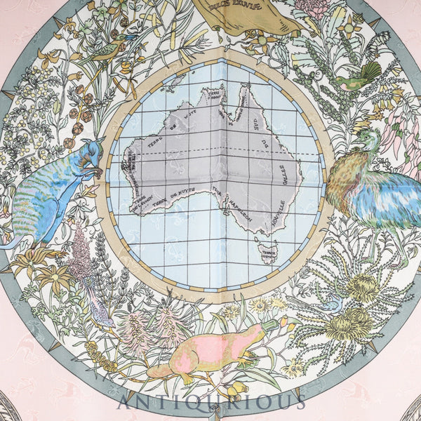 エルメス スカーフ カレ 90 地理学者 SILK100%