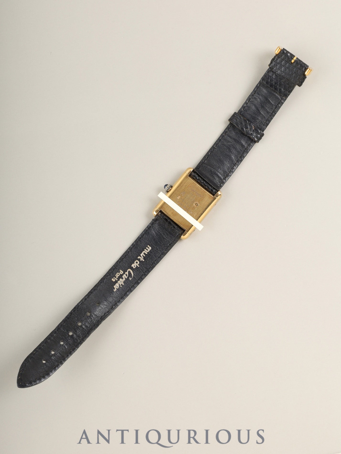 Cartier Must Tank SM Manual winding Cal.78-1 SV925 Genuine leather strap Genuine pin buckle (GP) Onyx dial (SWISS notation) Box Overhauled