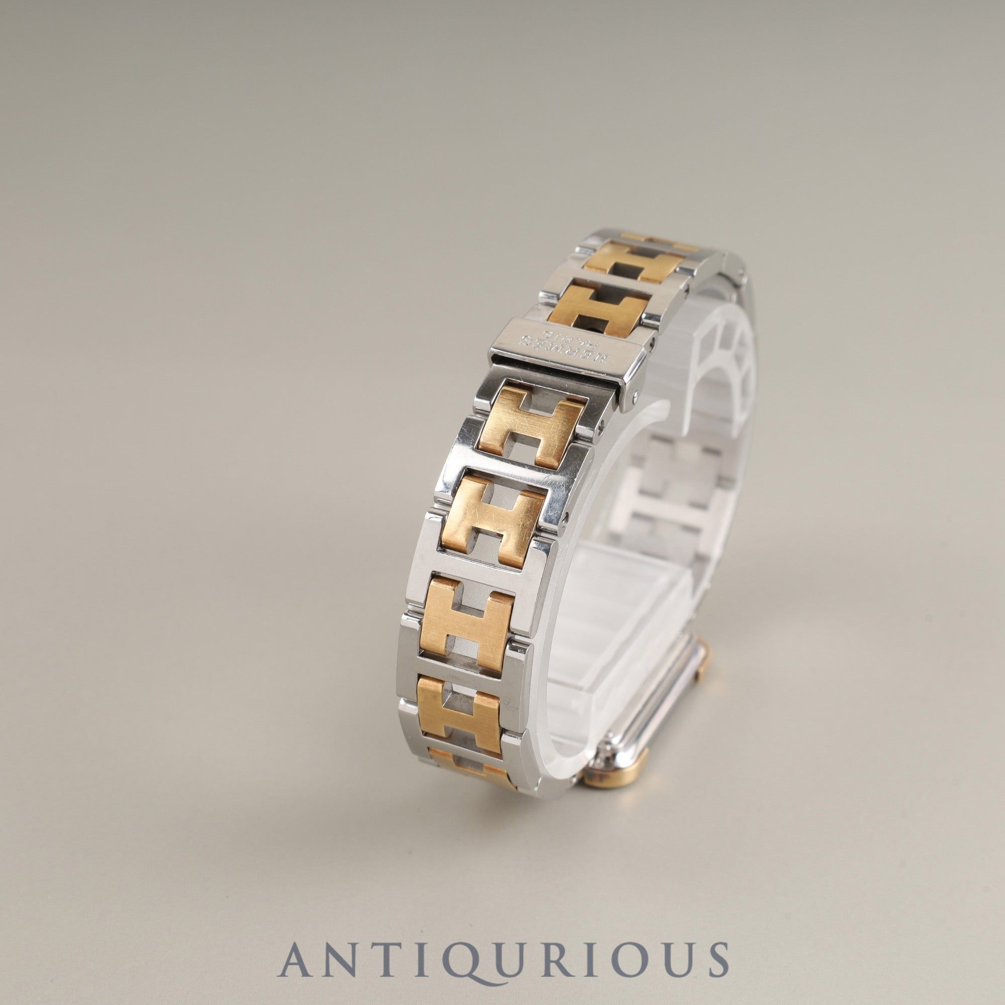 エルメス クロアジュール CR1.220 クォーツ Cal.976.001 SS/GP SS/GP ホワイト文字盤 オーバーホール済み