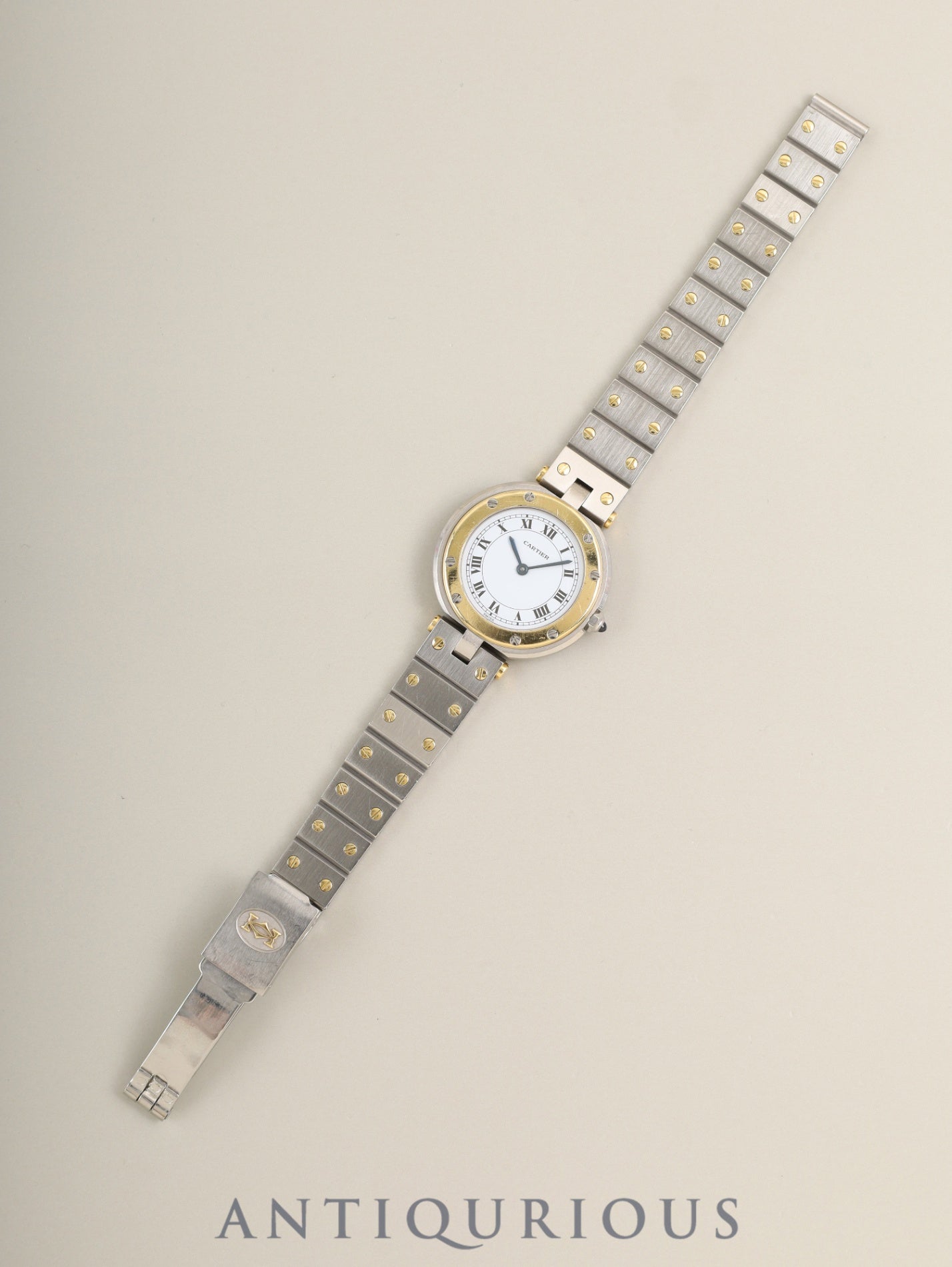 Cartier Santos Vendome SM 84038288 / 8191 Quartz Cal.81 SS/YG SS/YG White Roman Dial (SWISS marking) Overhauled