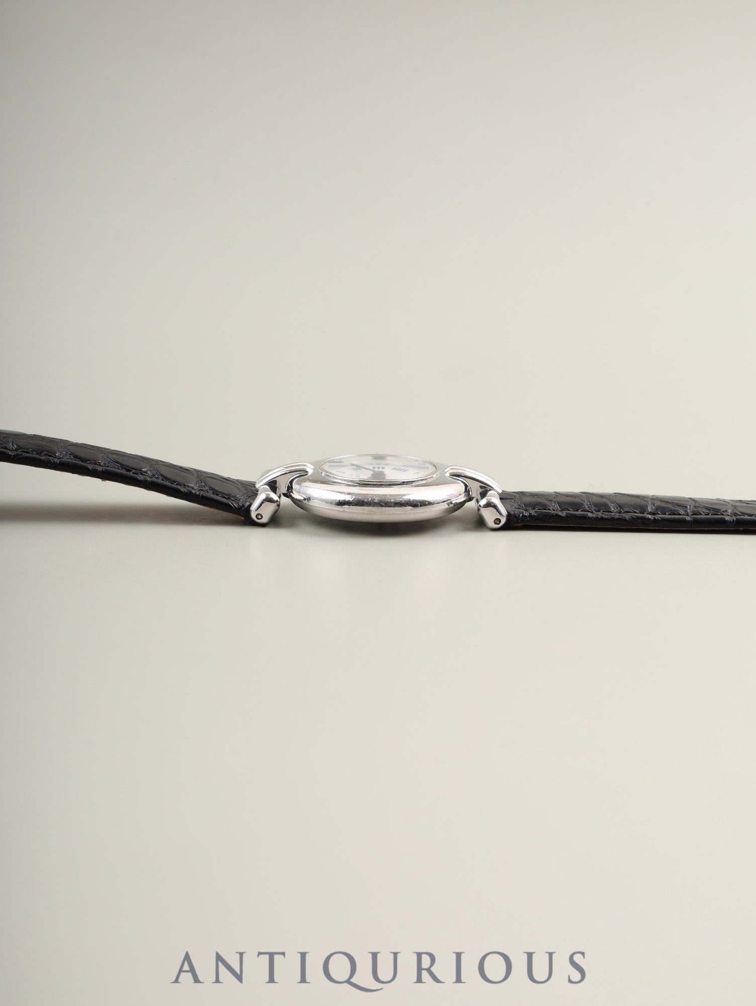 カルティエ マストコリゼ 1903 クォーツ Cal.690 SV925 革 純正Dバックル(SS) ホワイトローマン文字盤 オーバーホール済み