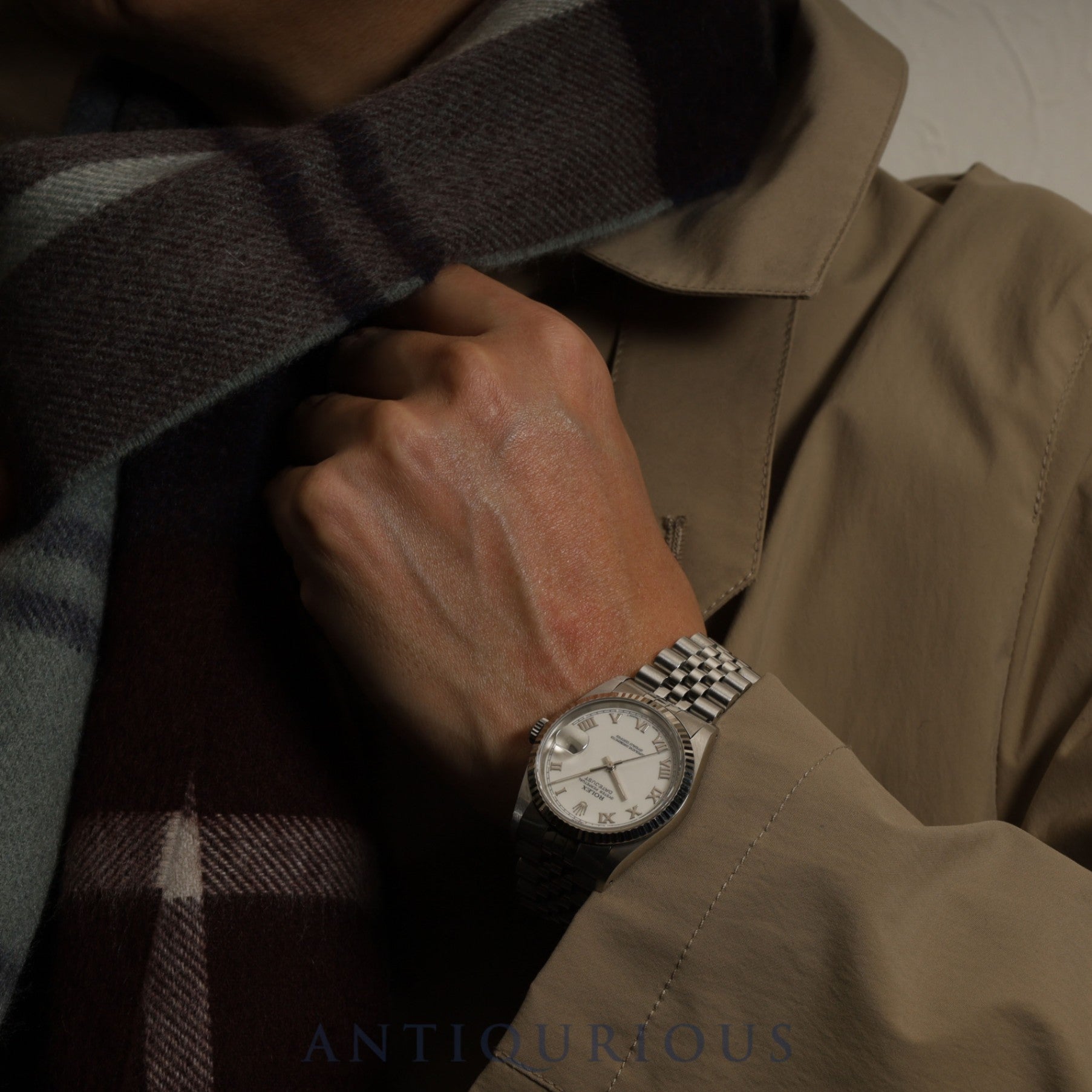 ロレックス デイトジャスト 36 16234 自動巻き Cal.3135 SS/WG SS ホワイト文字盤 X番(1991年)オーバーホール済み