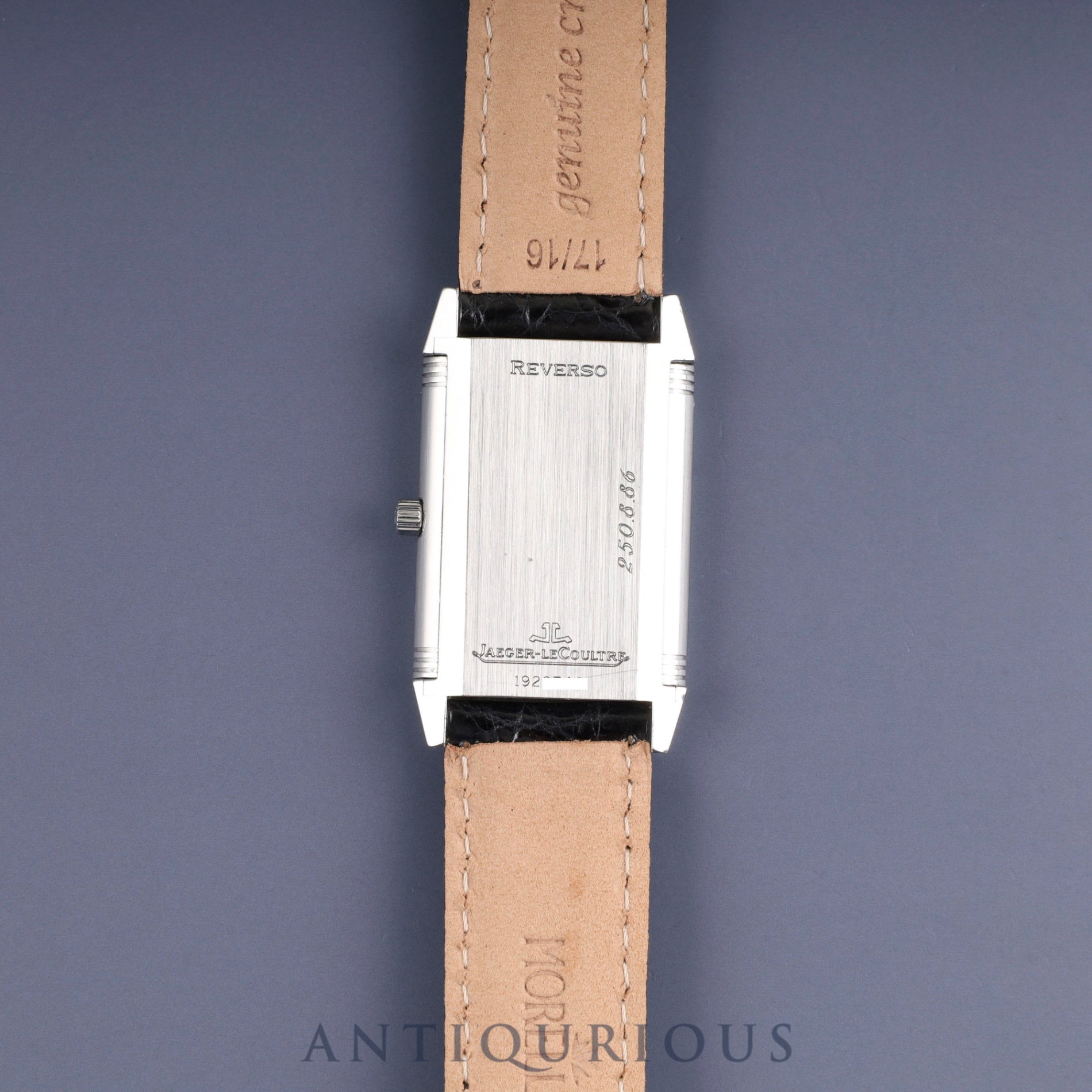 Jaeger-LeCoultre Reverso Classic 250.8.86 Manual Winding Caliber 846/1 Stainless Steel Leather Strap with Genuine Stainless Steel Buckle, Silver Arabic Dial, Overhauled