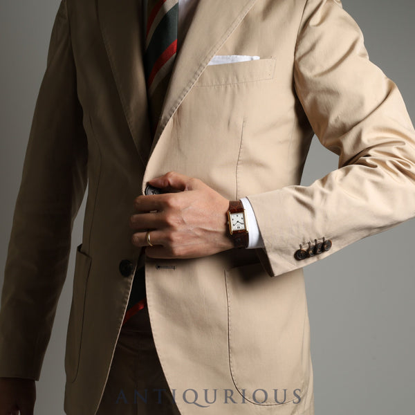 Cartier Must Tank LM QZ 590005 925 Leather Genuine Buckle (GP) Arabic Dial Overhauled