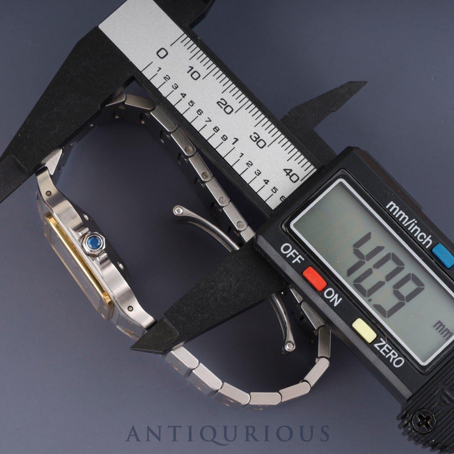 カルティエ サントス ガルベ LM AC 23.80 gr OR 0.750 4.05 gr /2961 自動巻き Cal.2671 SS/YG SS/YG ホワイトローマン文字盤 箱 冊子 保証書 カルティエ修理明細(2002年) オーバーホール済み