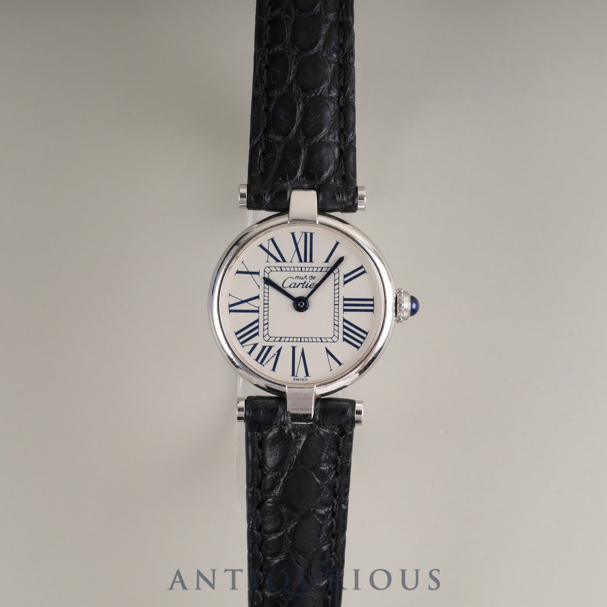 Cartier Must Vendome VLC SM W1007165 / 1850 Quartz Cal.90 SV925 Leather Genuine D-buckle (SS) Opalan dial Overhauled