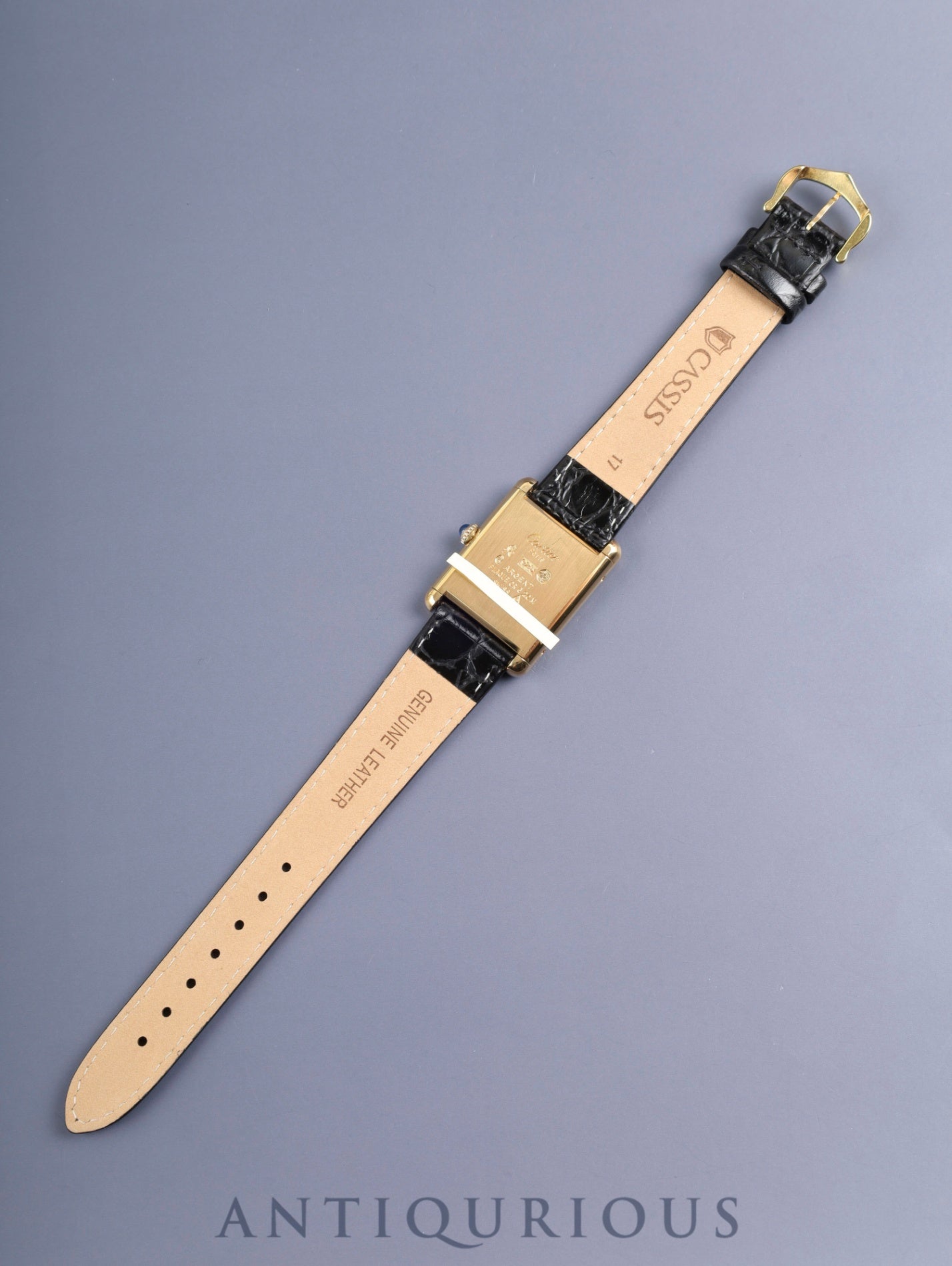 カルティエ マストタンク LM 手巻き Cal.78-1 SV925 革 純正ピンバックル(GP)アイボリーローマン文字盤(SWISS表記 ) 箱 冊子 カード オーバーホール済み