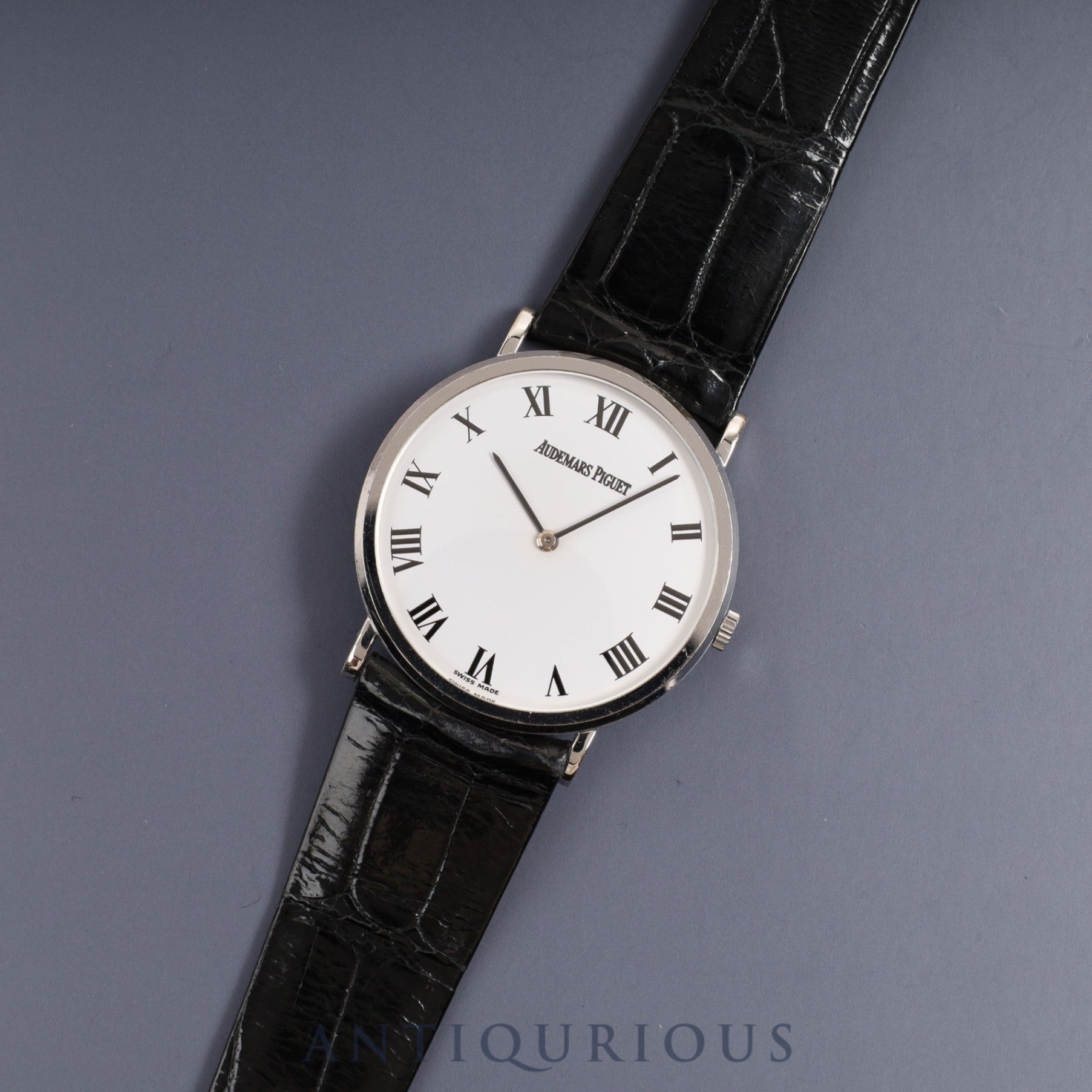 Audemars Piguet Extra-Flat Manual Winding Caliber 2080 750WG Leather Strap with Genuine Buckle (750WG) White Dial 31.6mm