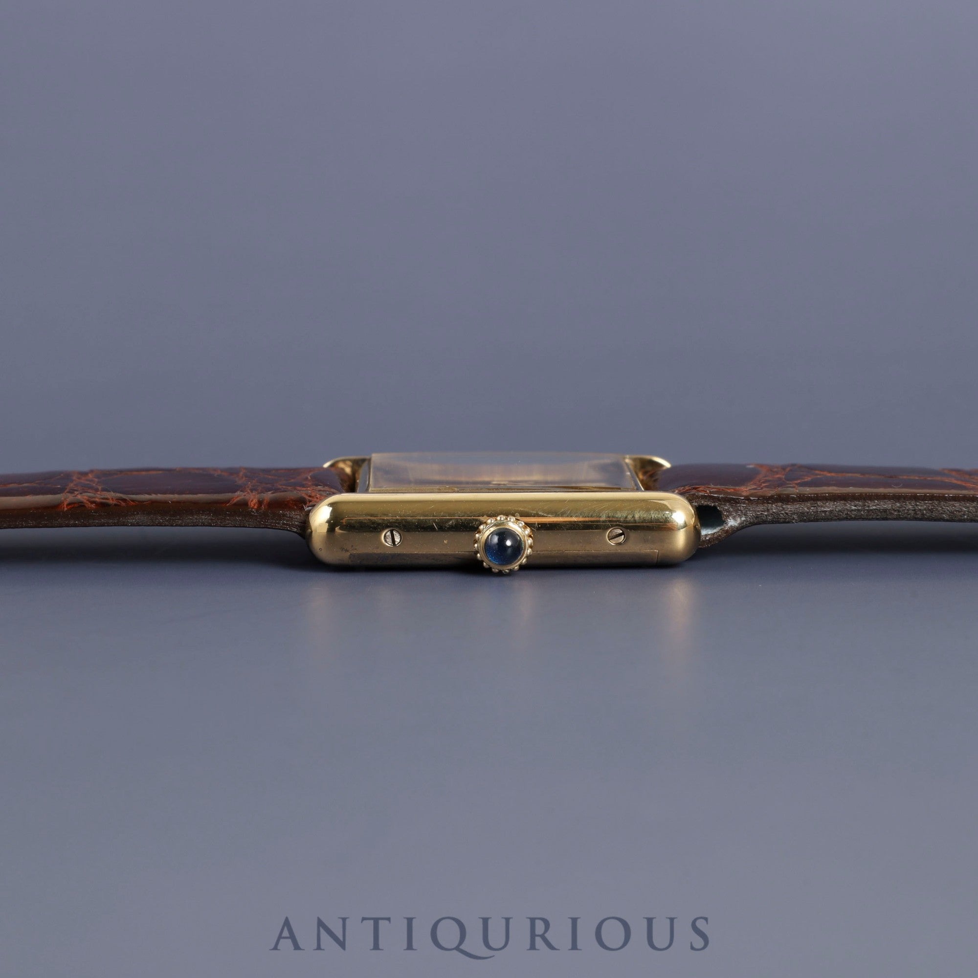 Cartier Must Tank LM Manual winding Cal.78-1 SV925 Leather Genuine buckle (GP) Mahogany dial Overhauled