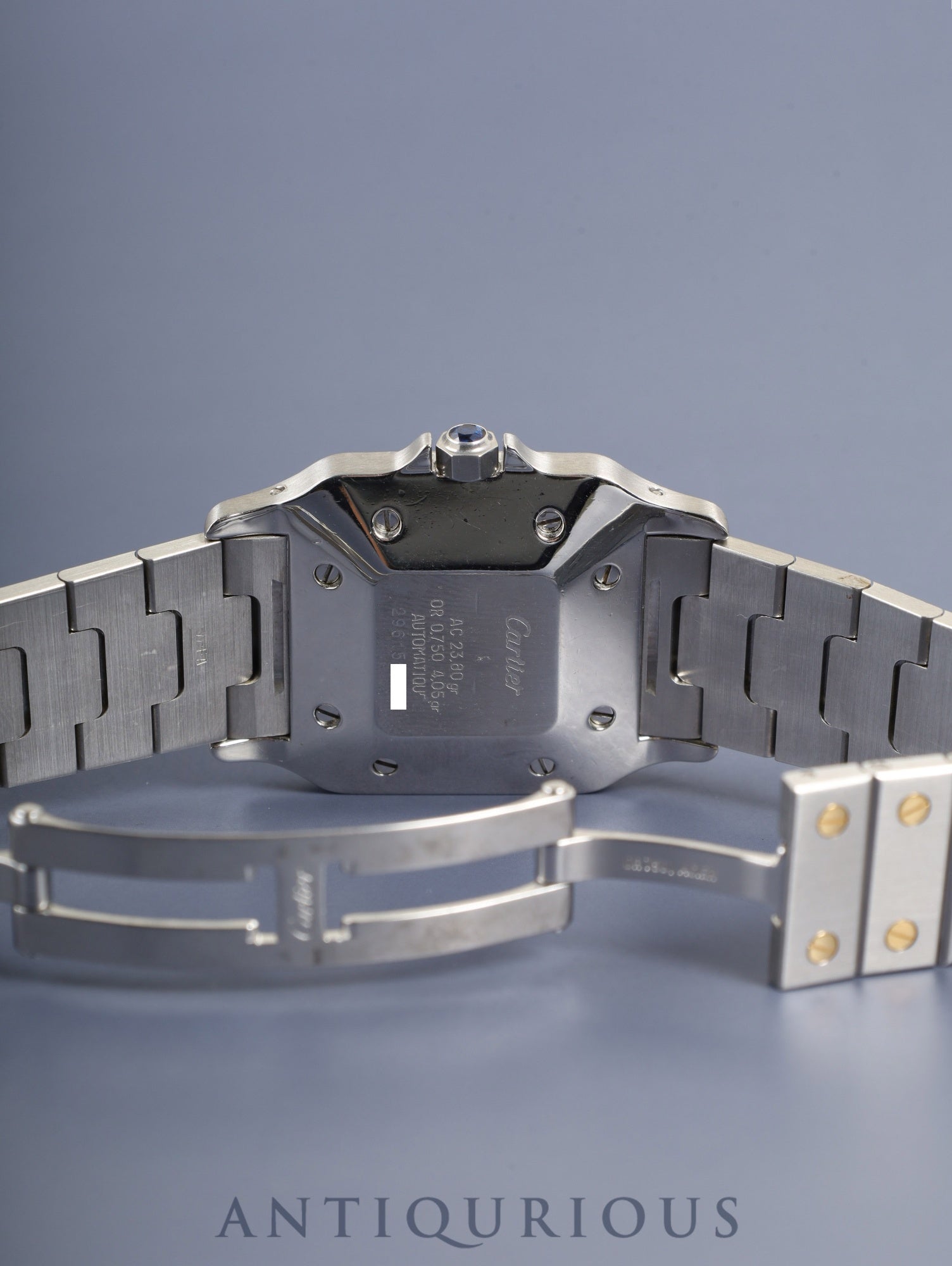 Cartier Santos Galbee LM 81036288/2961 Automatic Caliber 2671 Stainless Steel/Yellow Gold White Roman Dial Overhauled