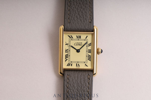 Cartier Must Tank LM QZ Ivory Roman Dial