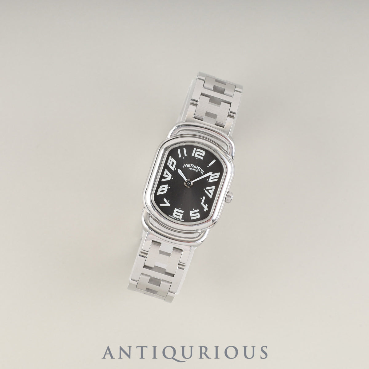 Hermes Rally RA1.210 Quartz Cal.976.001 SS SS Gray Dial Overhauled