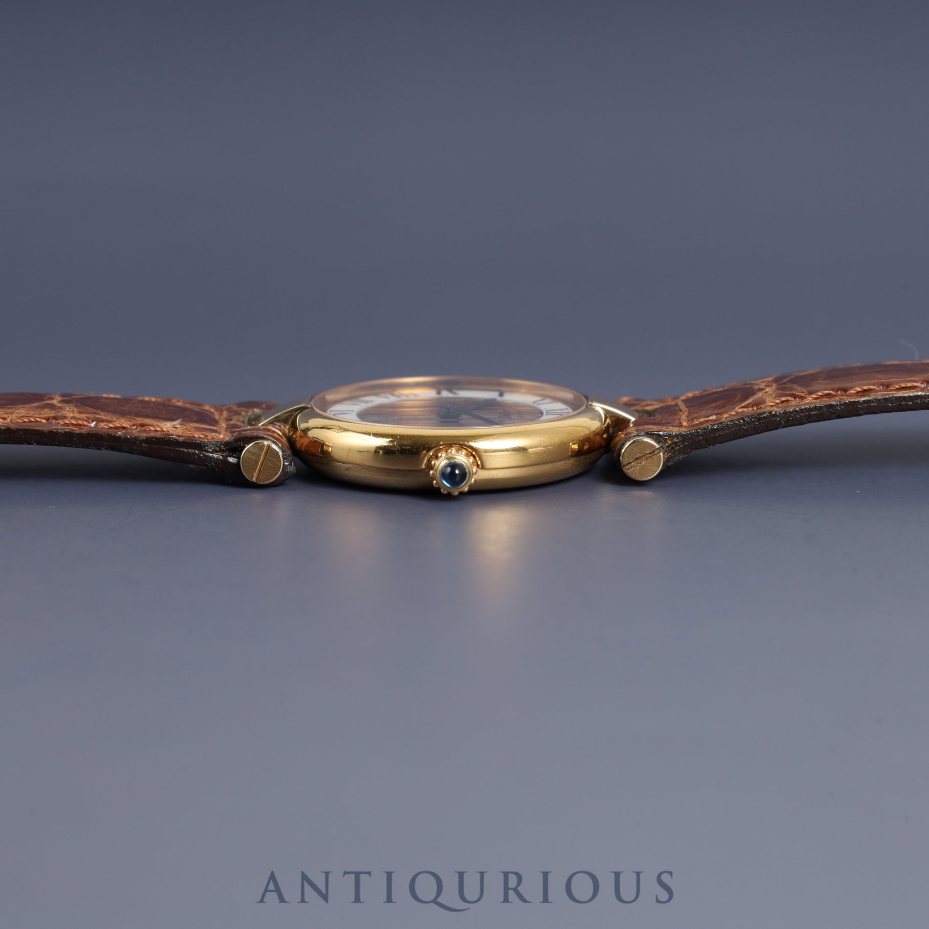 Cartier Must Vendome VLC SM Quartz Cal.91 SV925 Genuine leather strap Genuine buckle (GP) Front Trinity dial Warranty card (2003) Overhauled