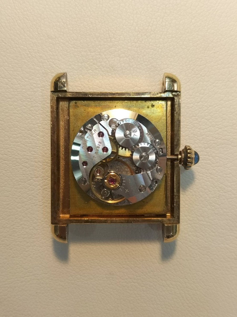 Cartier Must Tank LM Manual winding Cal.78-1 SV925 Leather Genuine buckle (GP) Mahogany dial Overhauled