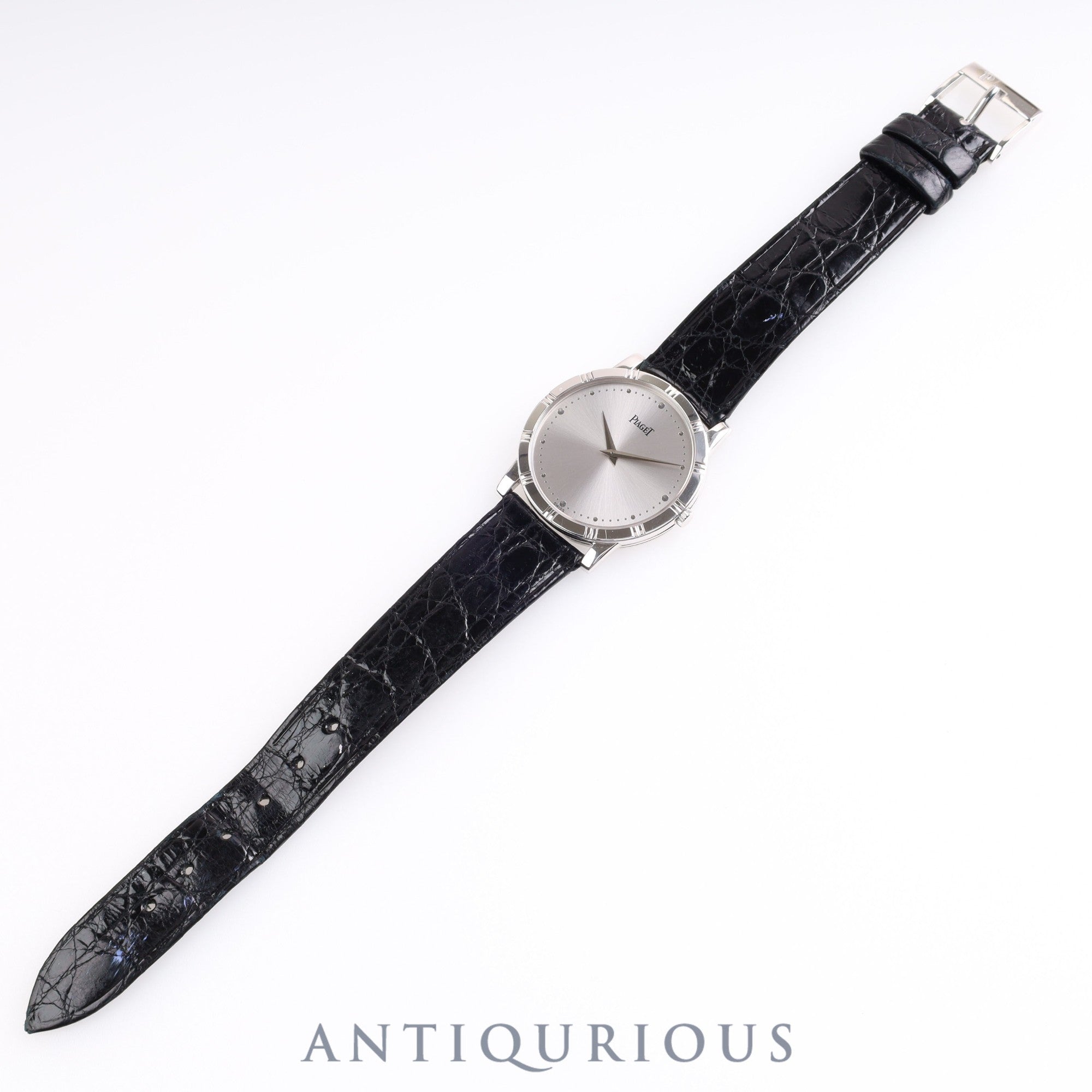 Piaget Dancer 84023 Quartz Cal.-WG Genuine Leather Strap Genuine Buckle (750) Silver Dial 31.2mm Box