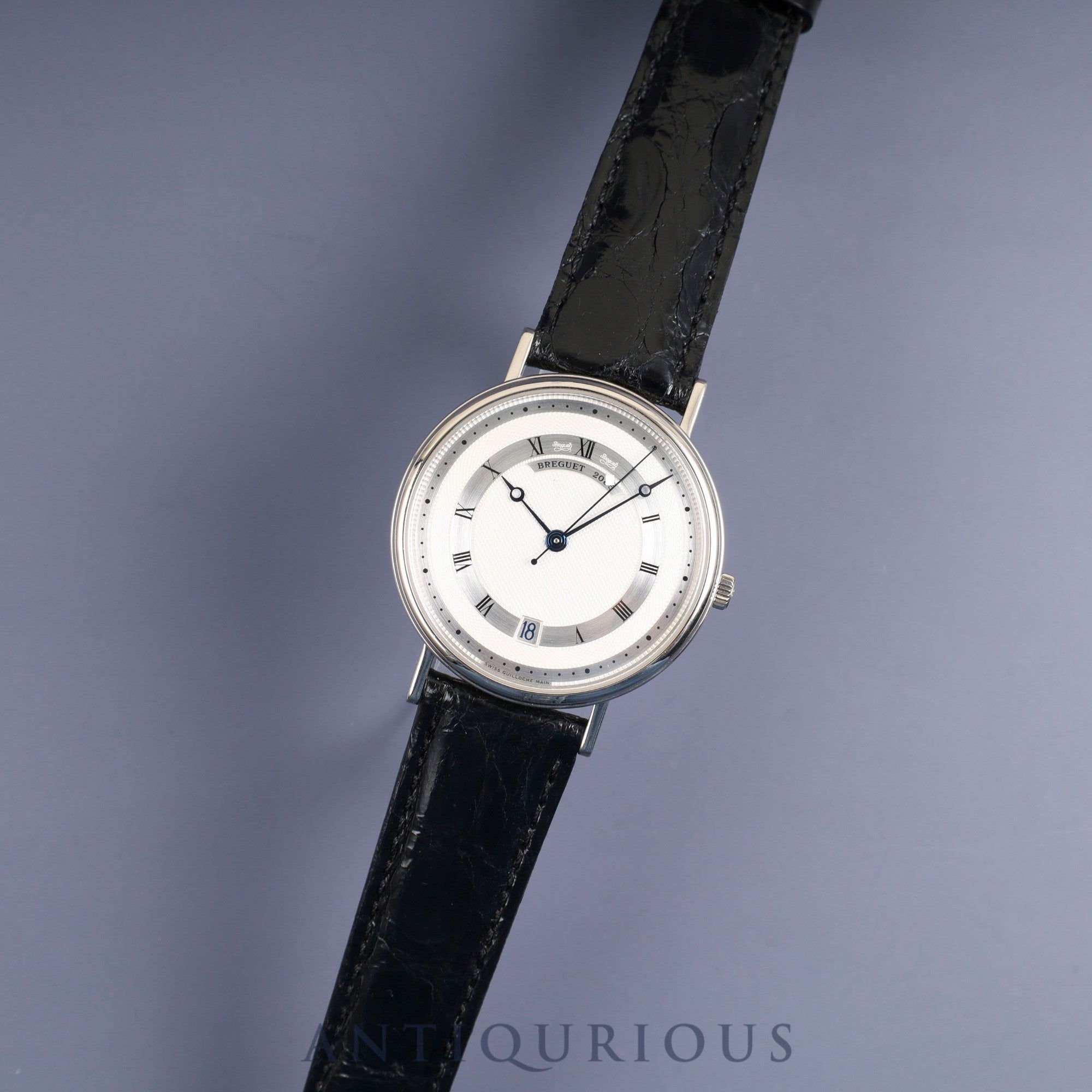 ブレゲ クラシック ツインバレル 5930BB /12/986 自動巻き Cal.517/1 750WG 革 純正尾錠(750WG)シルバーローマン文字盤 箱 冊子 保証書(2012年)オーバーホール済み