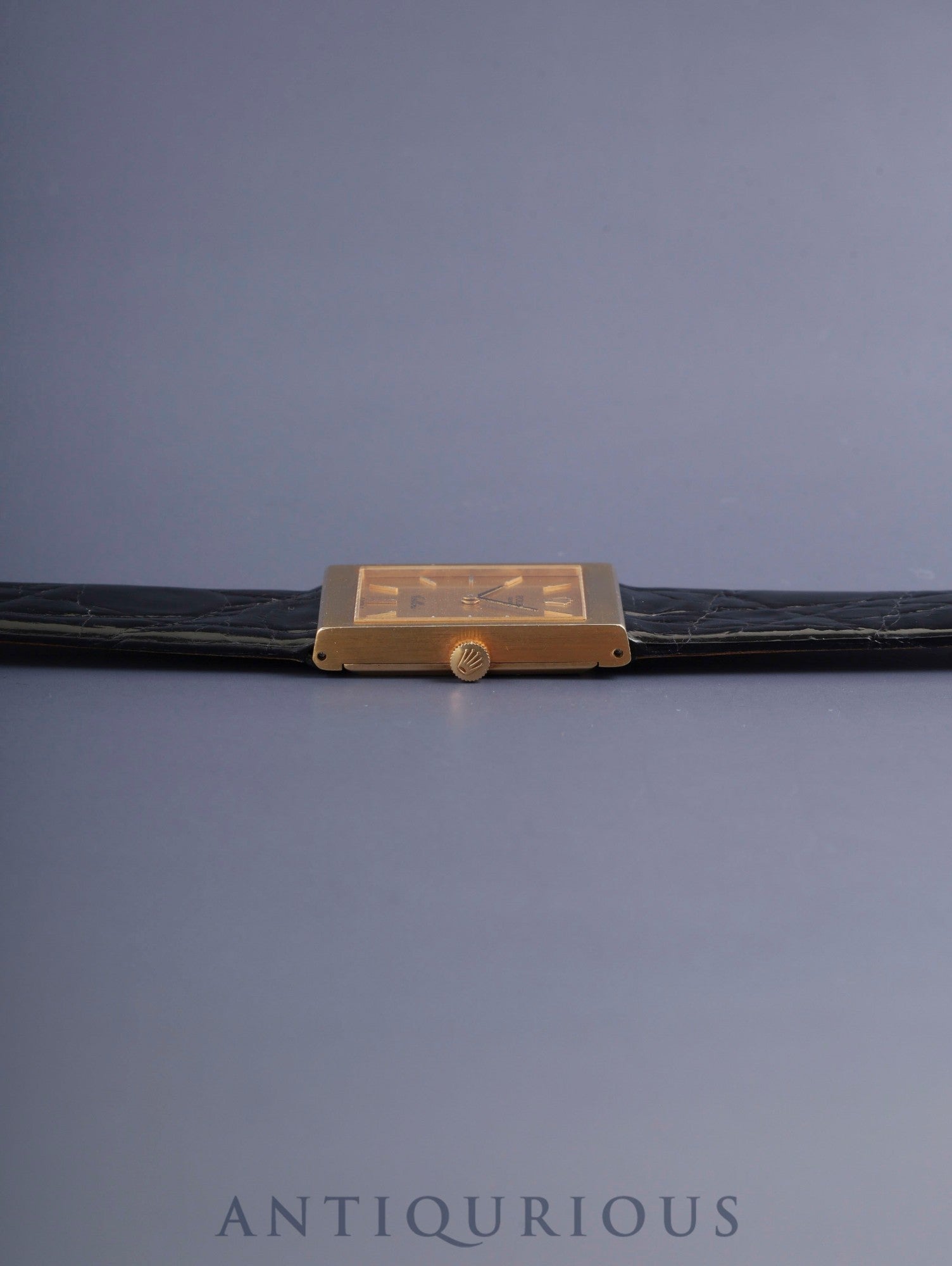 ロレックス チェリーニ 4014 手巻き Cal.1600 750YG 革 純正尾錠(GP) シャンパン文字盤 35番台(1972年) オーバーホール済み