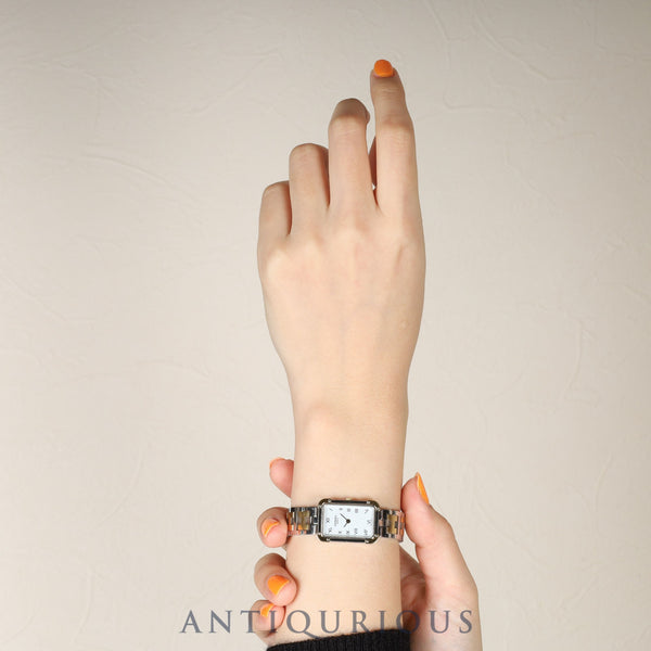 エルメス クロアジュール CR1.220 クォーツ Cal.976.001 SS/GP SS/GP ホワイト文字盤 オーバーホール済み