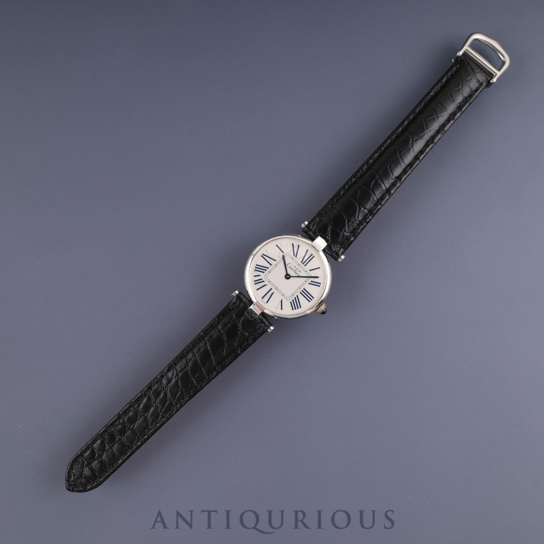 カルティエ マスト ヴァンドーム VLC LM W1007065/1860 クォーツ Cal.90.06 SV925 革 純正Dバックル (SS) オパラン文字盤 オーバーホール済み